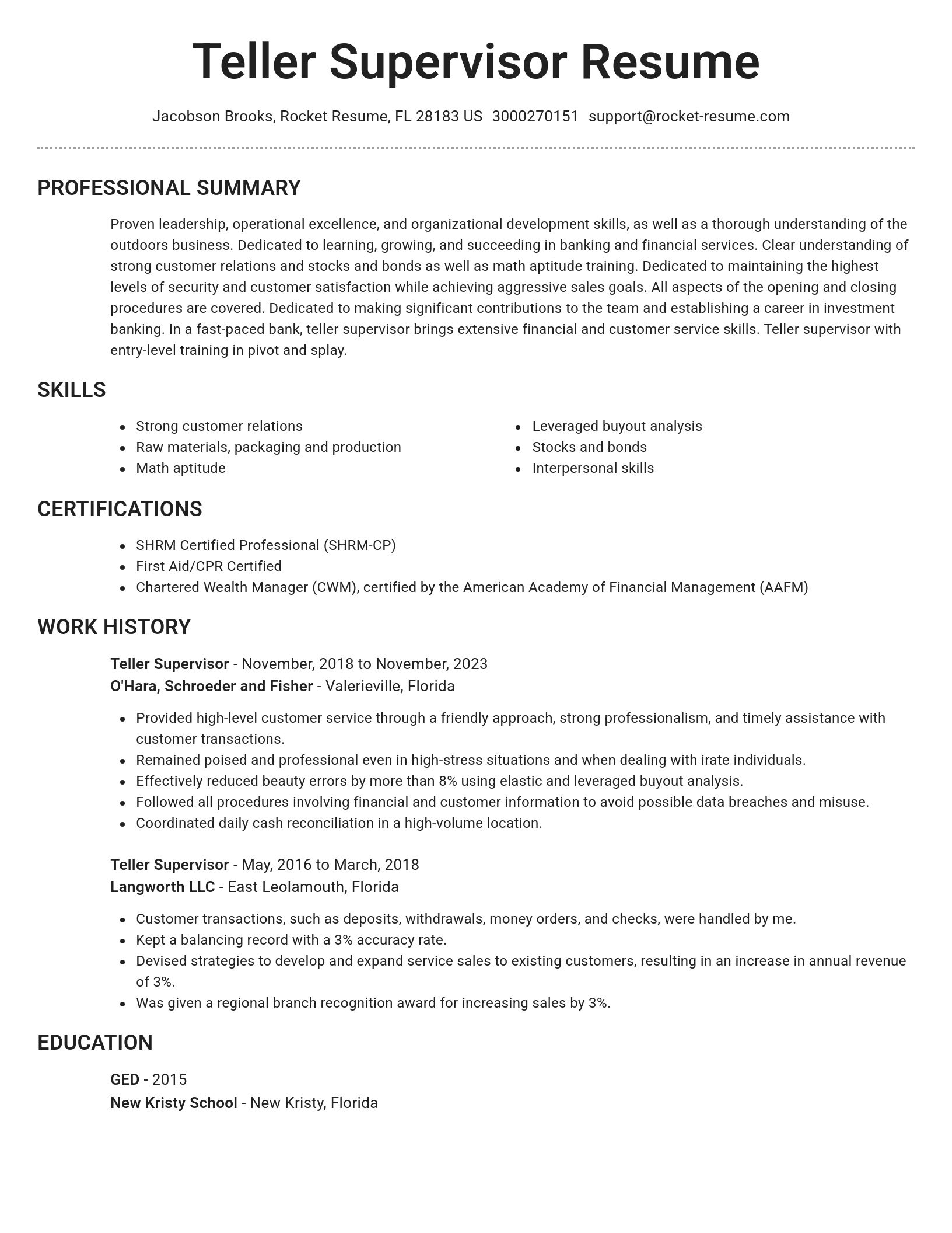 Brilliant resume template