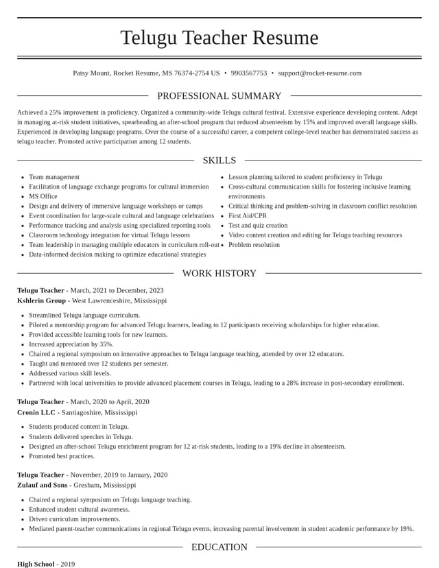 Elegant resume template