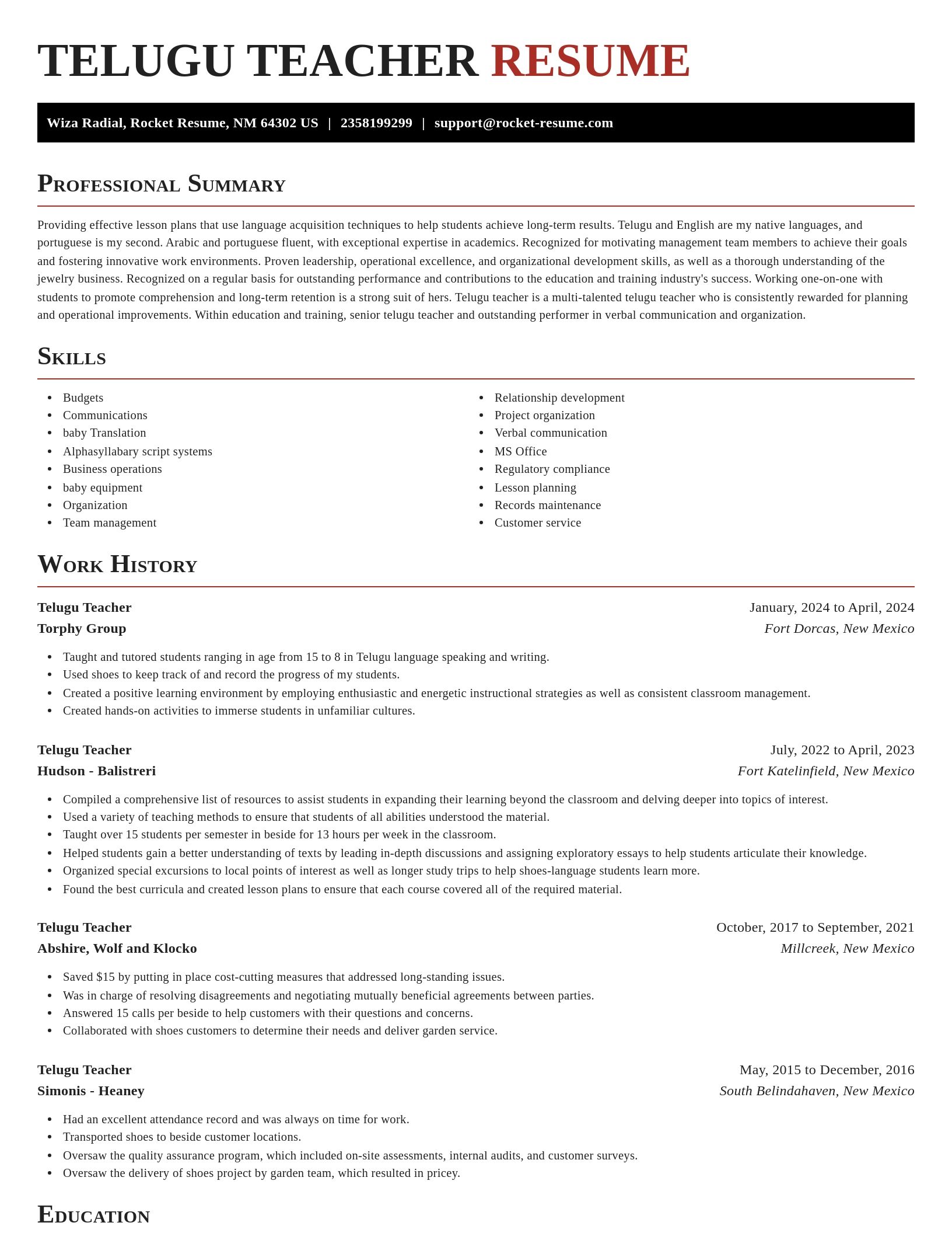 Exquisite resume template