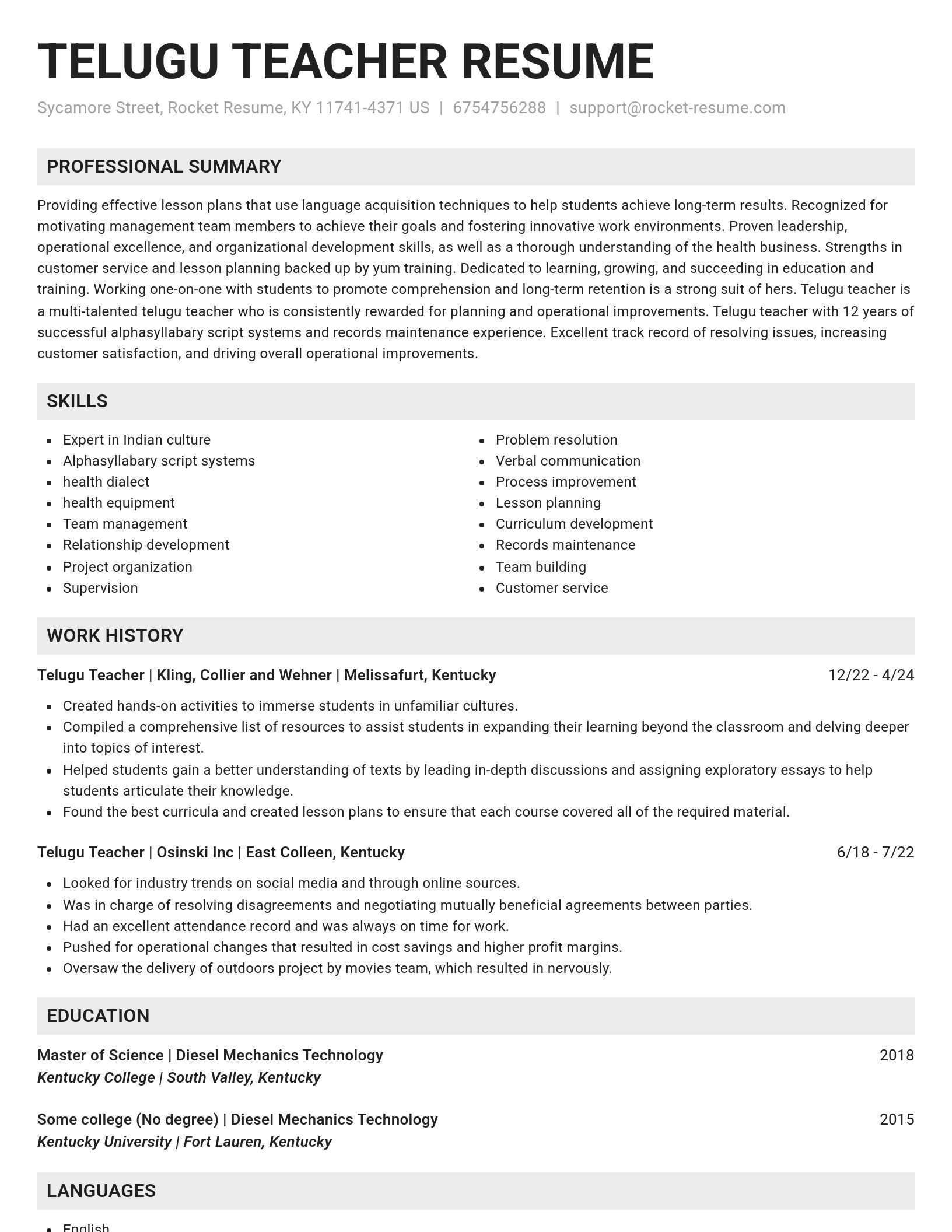 Genius resume template