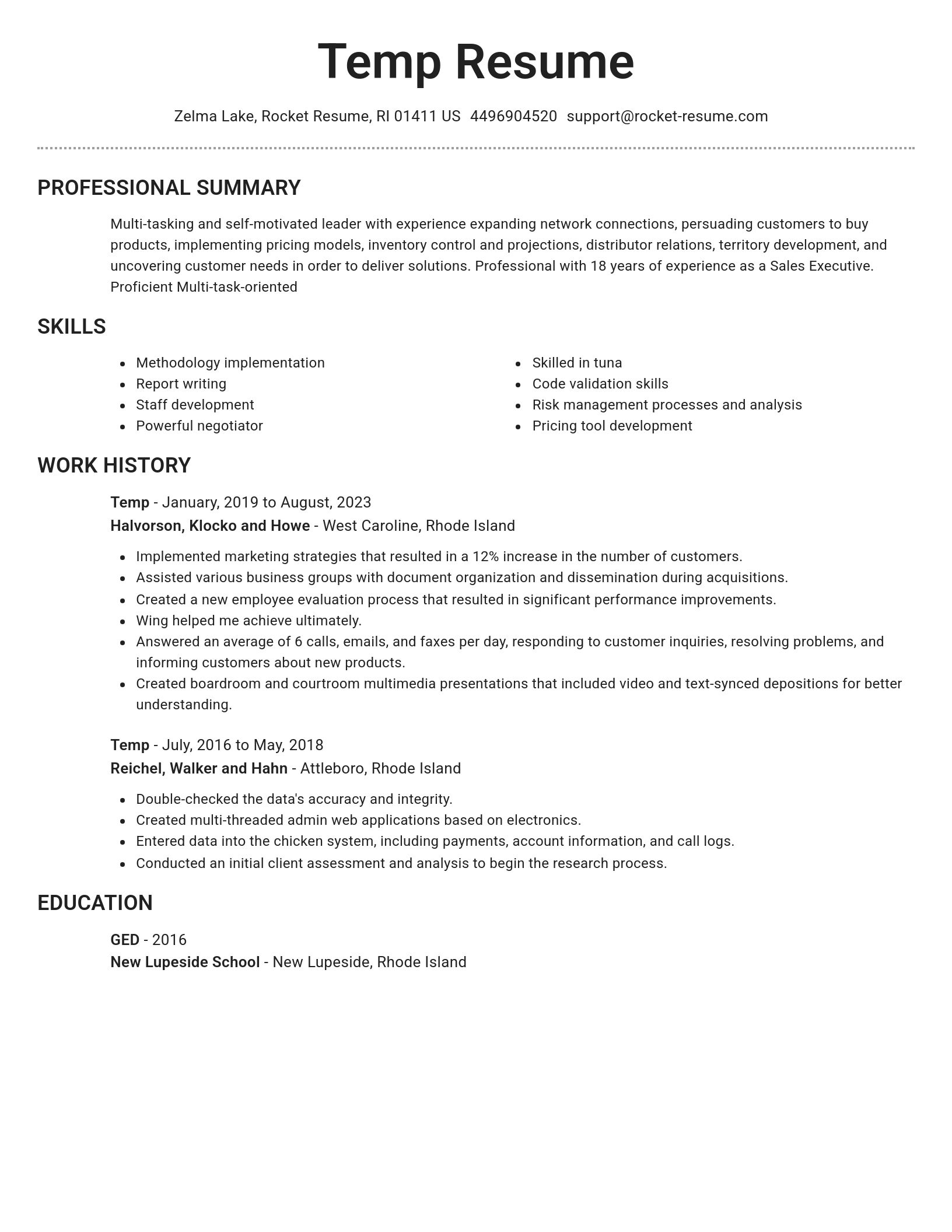 Brilliant resume template