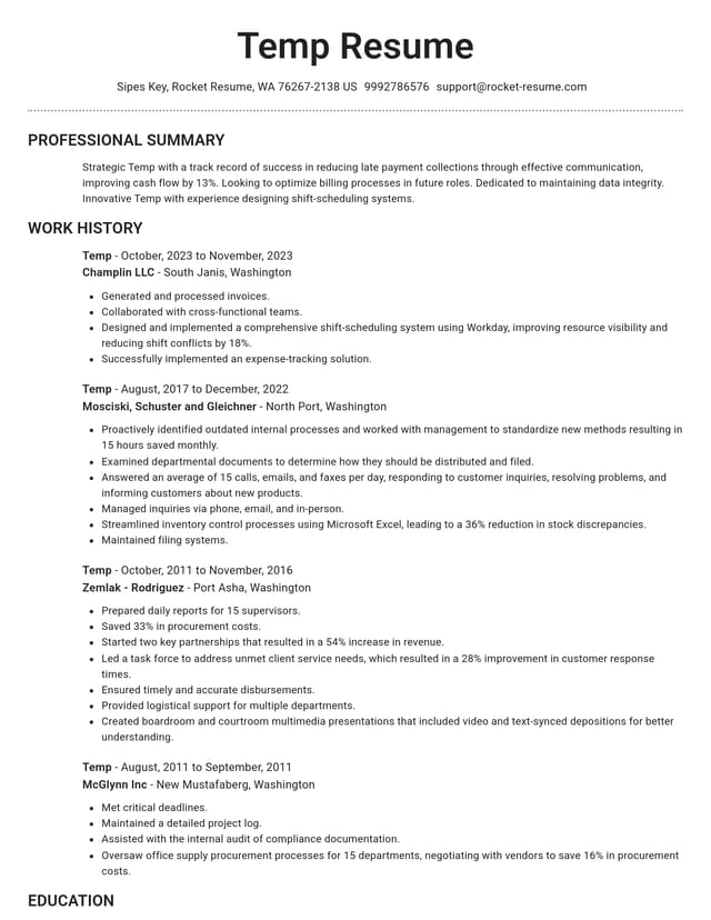 Brilliant resume template