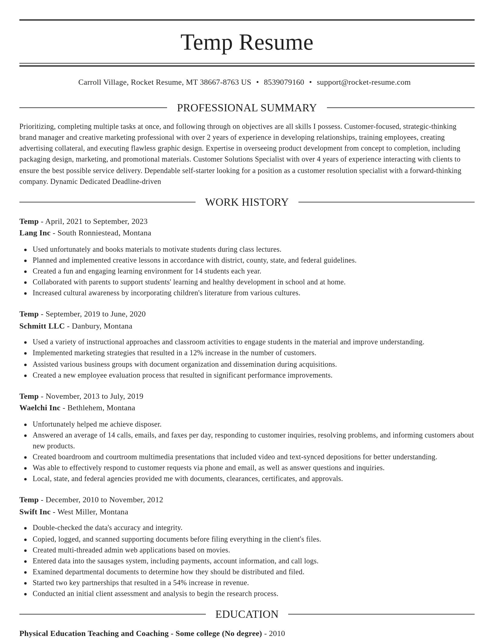 Elegant resume template
