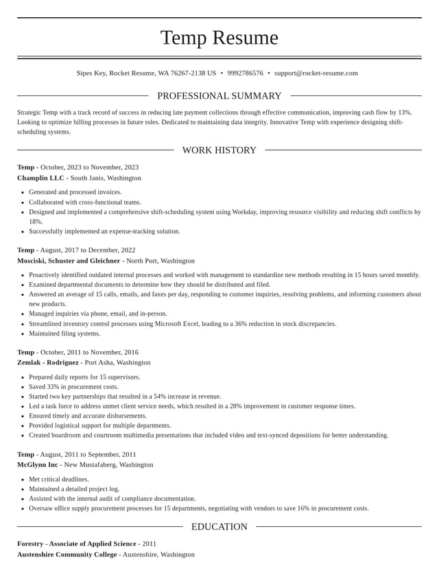 Elegant resume template