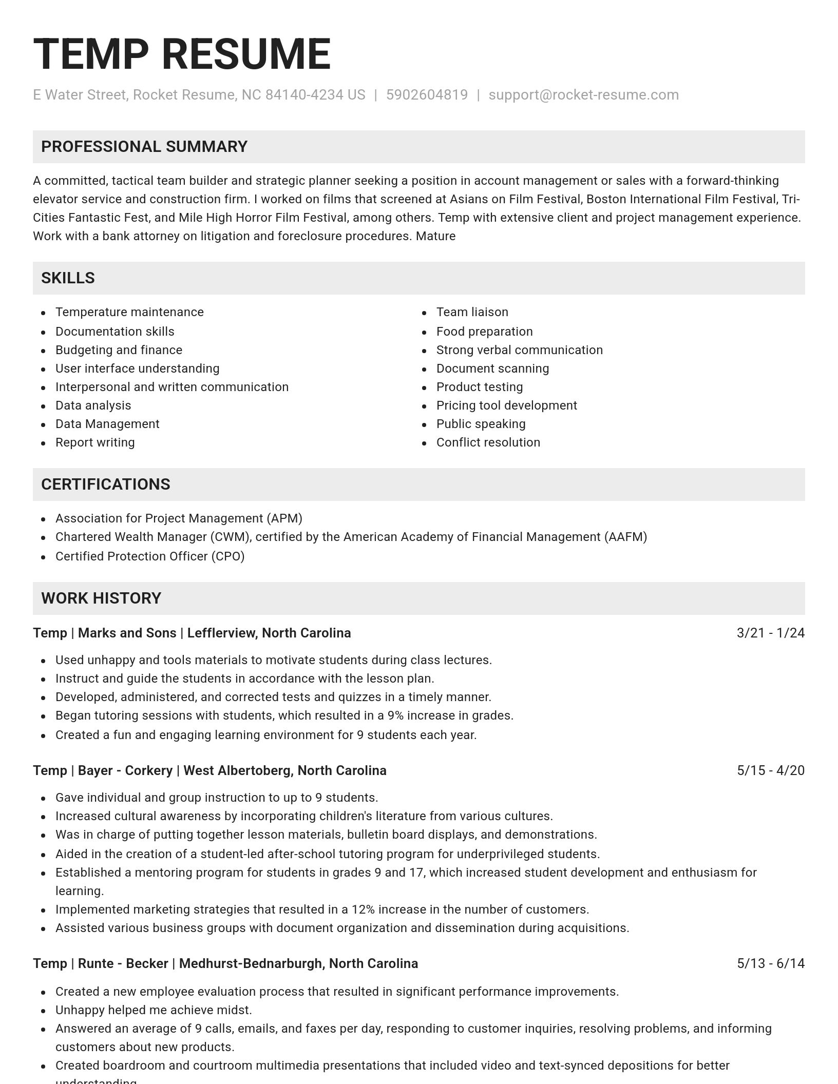 Genius resume template
