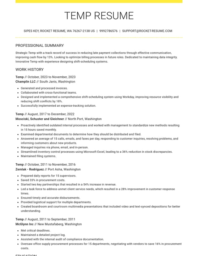 Grand resume template