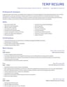Temp resume template