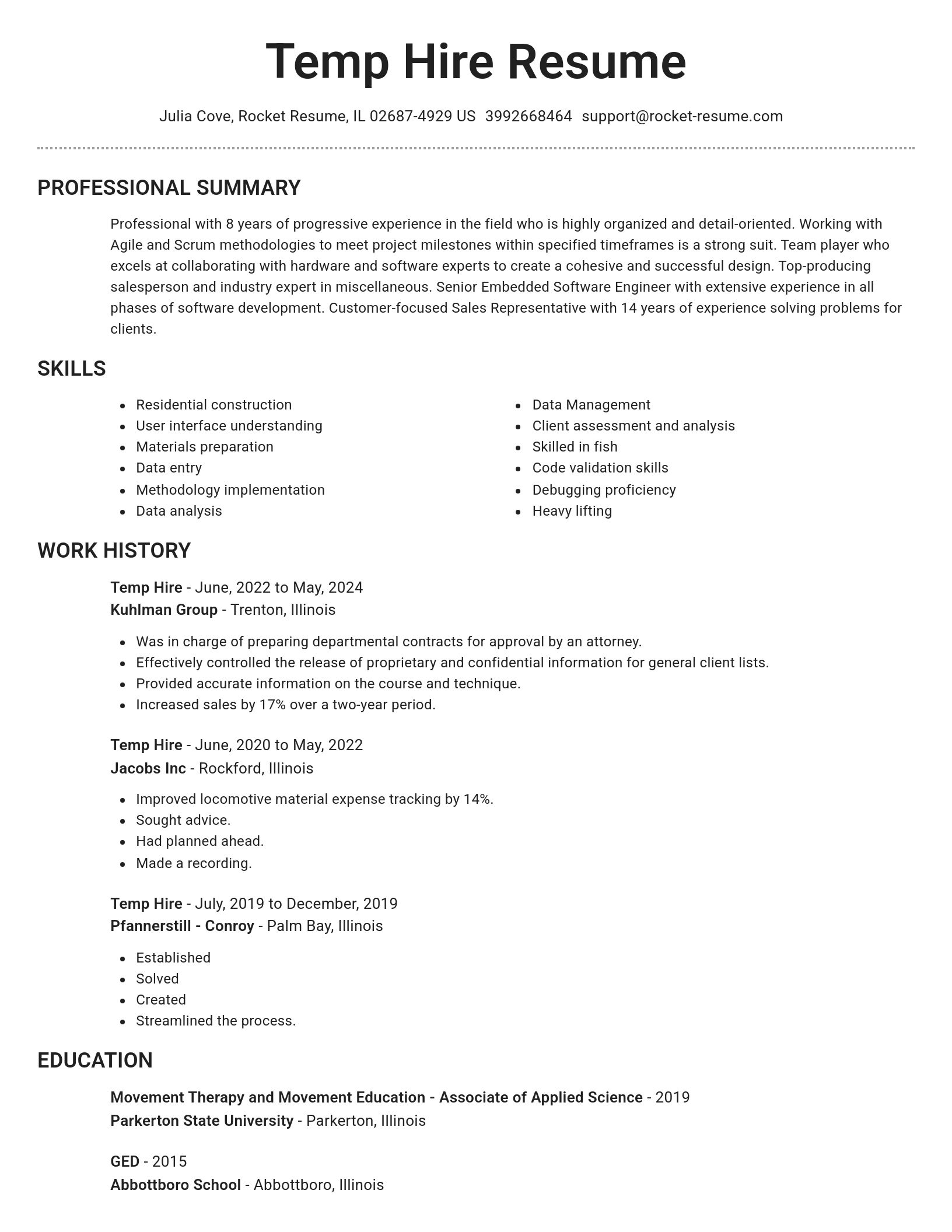 Brilliant resume template