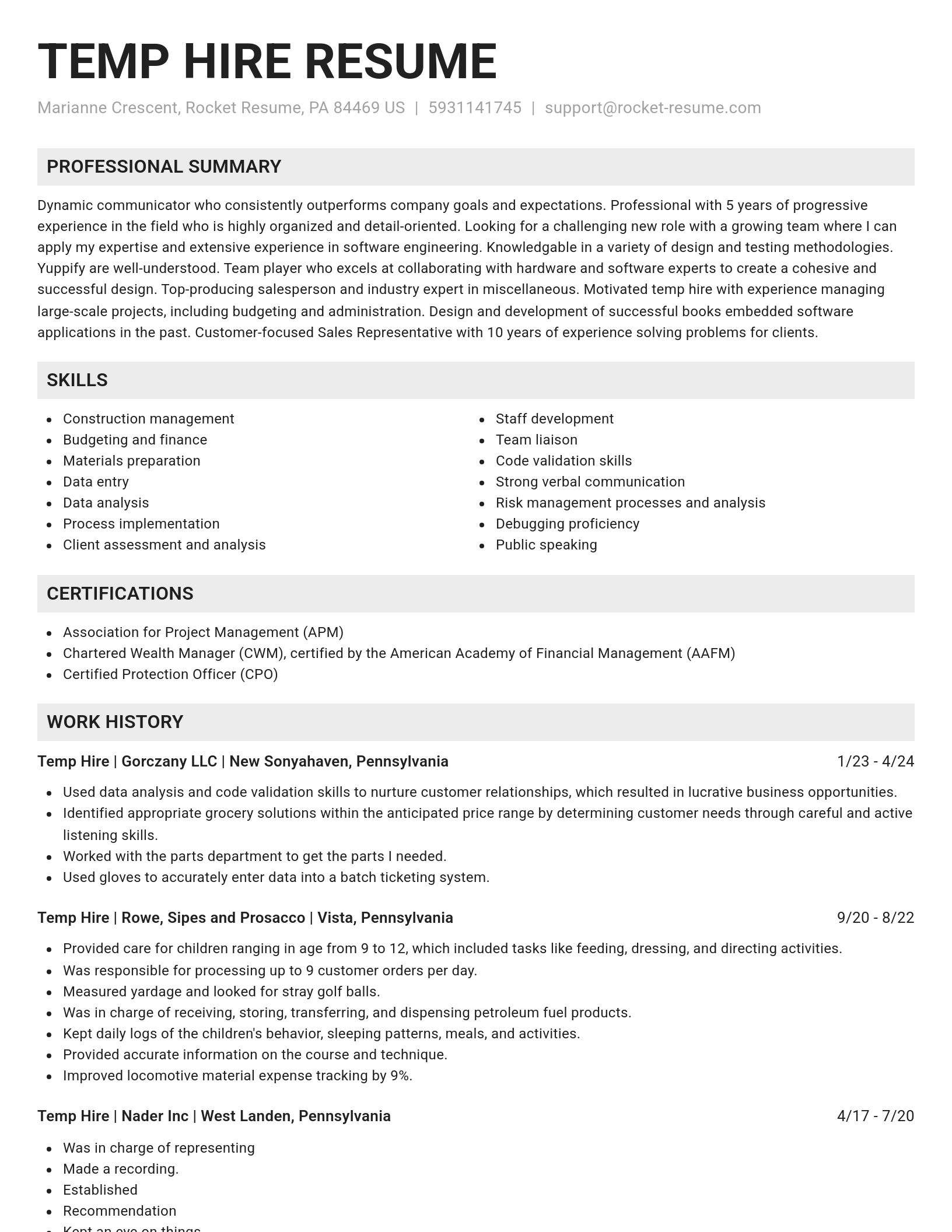 Genius resume template