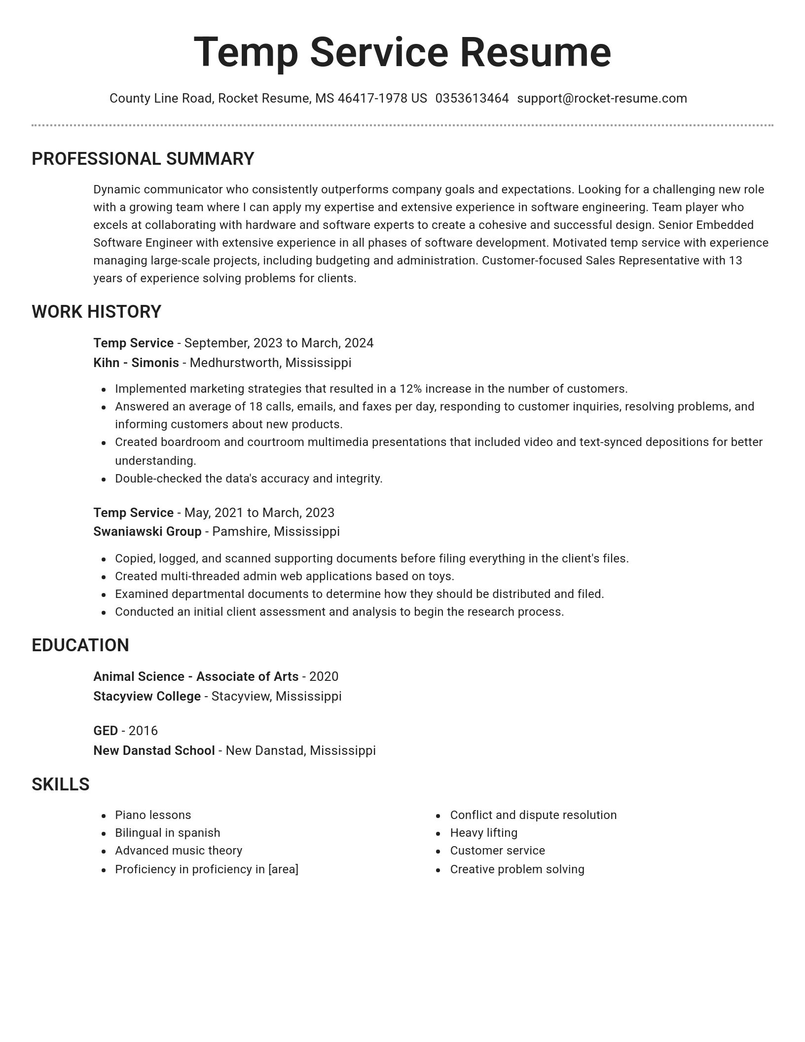 Brilliant resume template