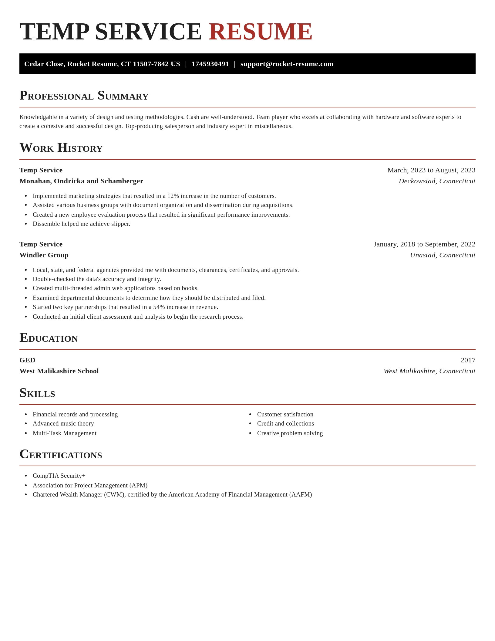 Exquisite resume template
