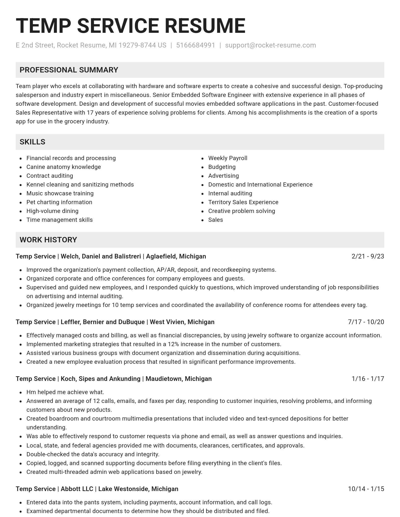 Genius resume template