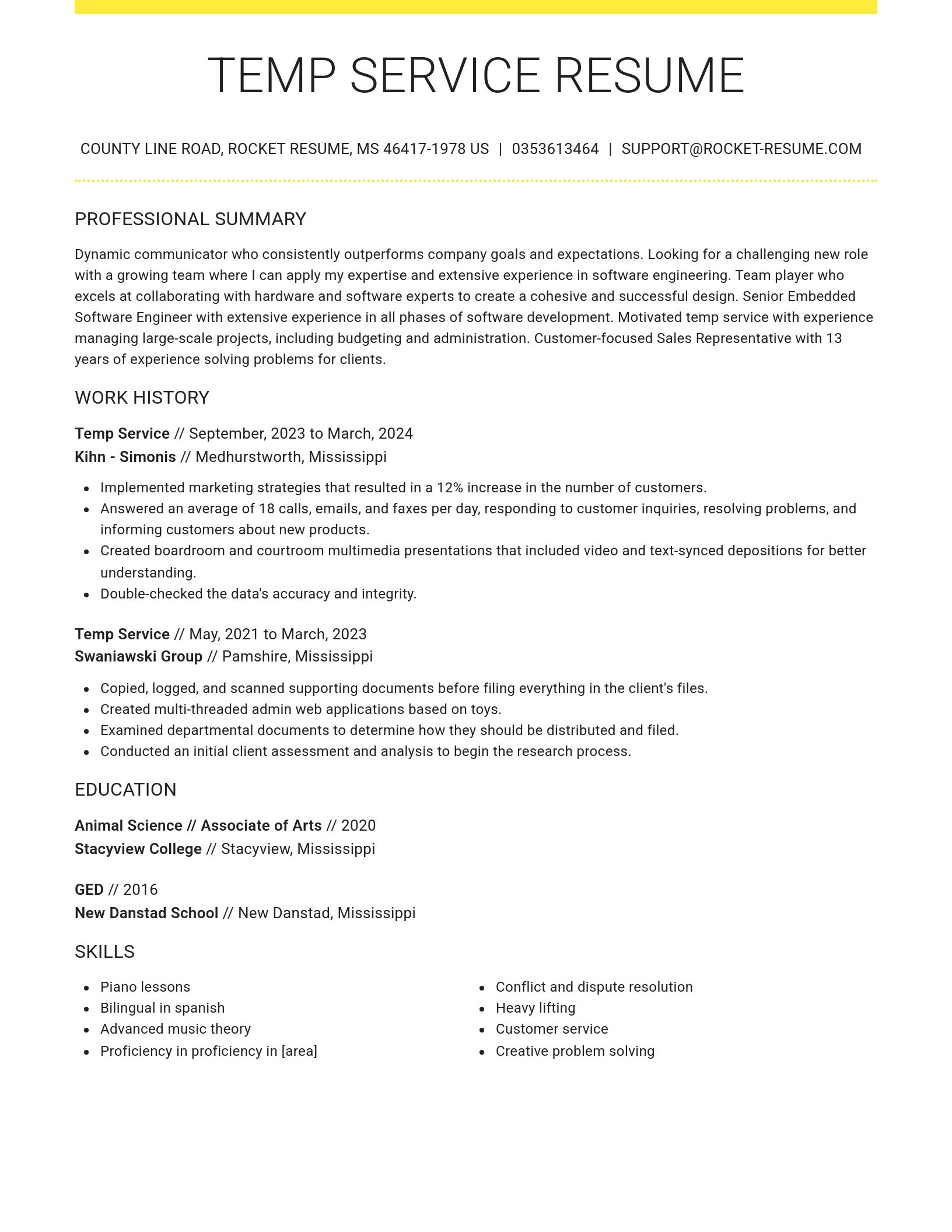 Grand resume template