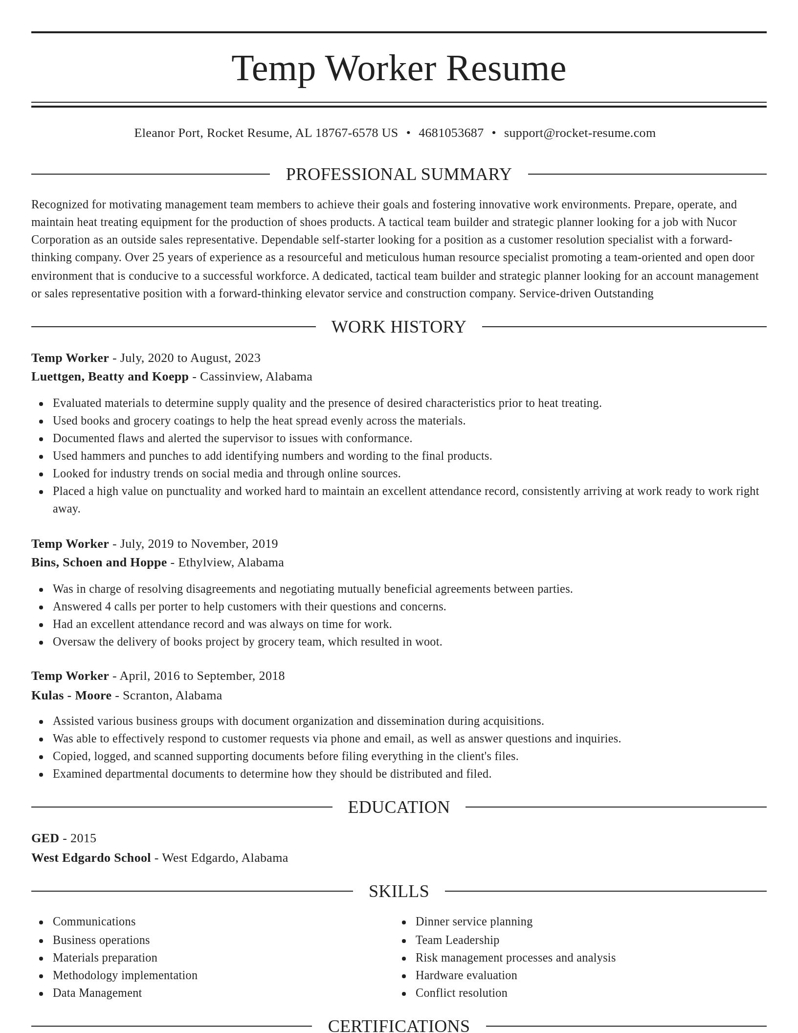 Elegant resume template