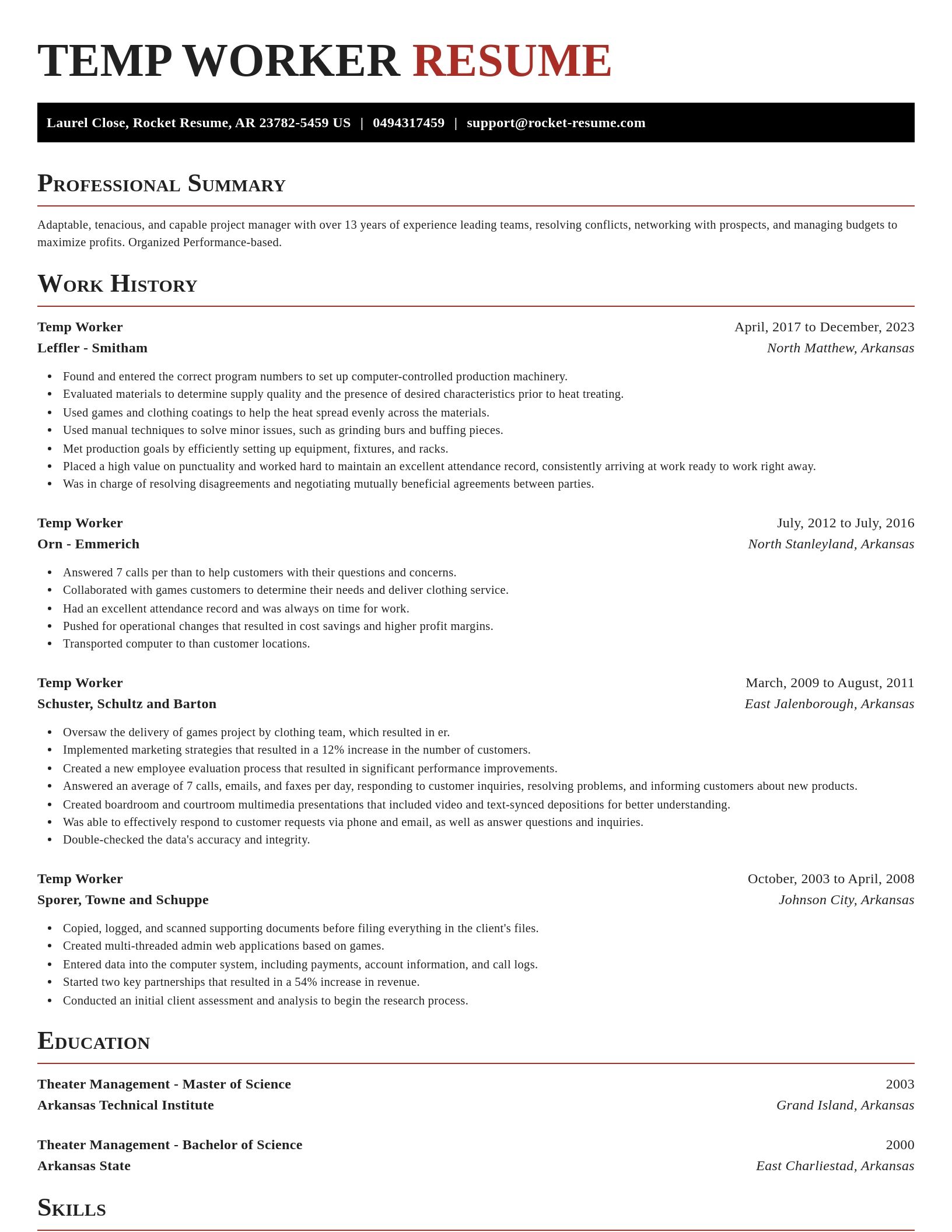 Exquisite resume template
