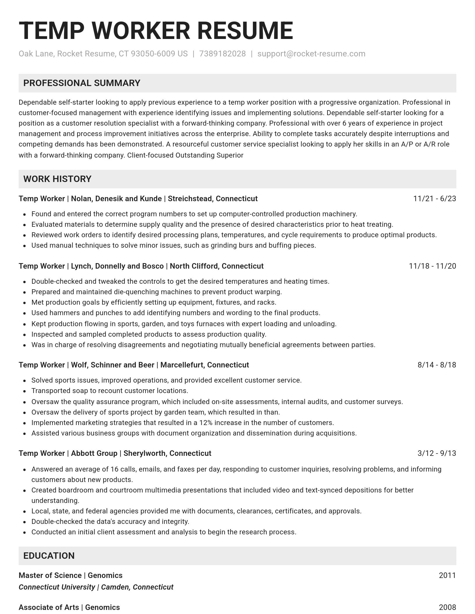 Genius resume template
