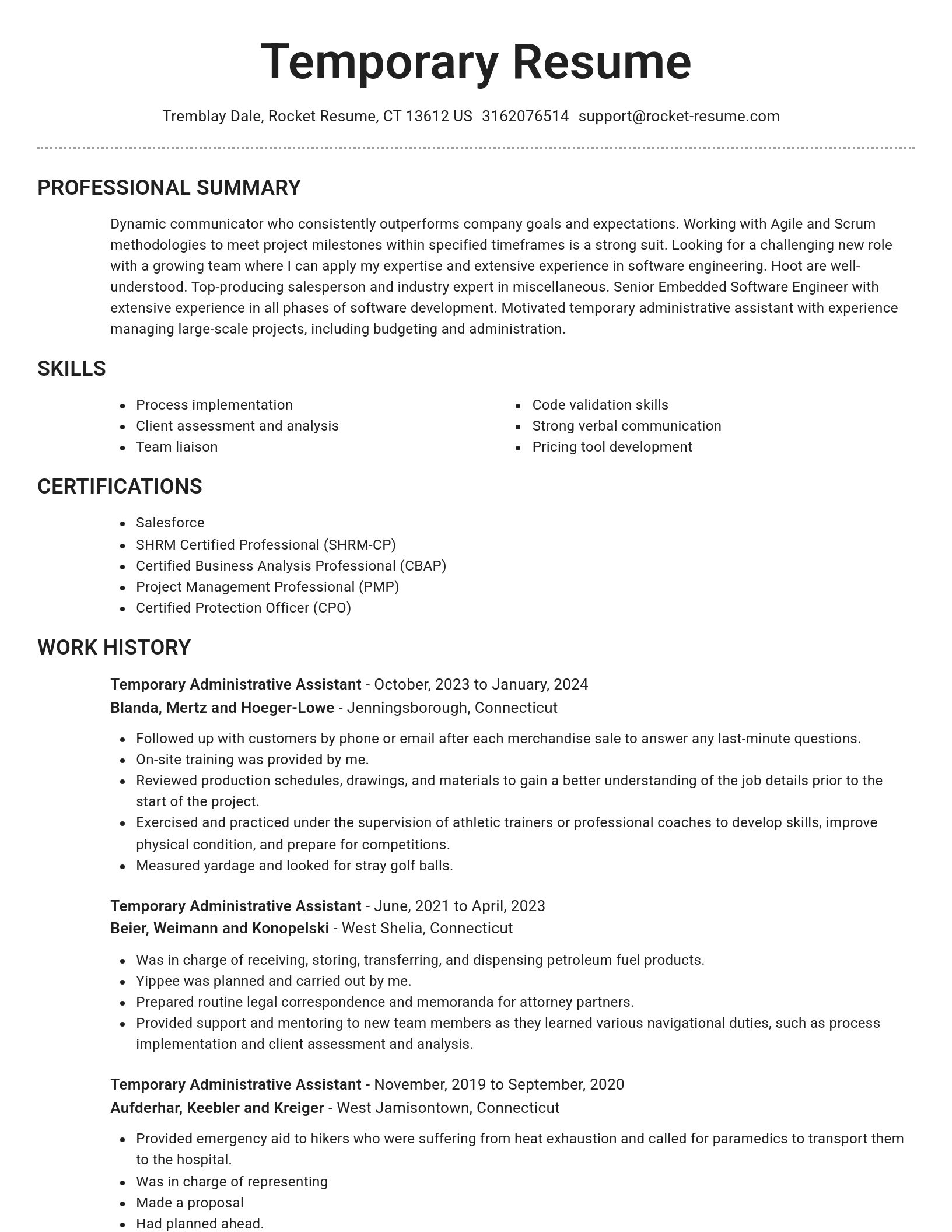 Brilliant resume template