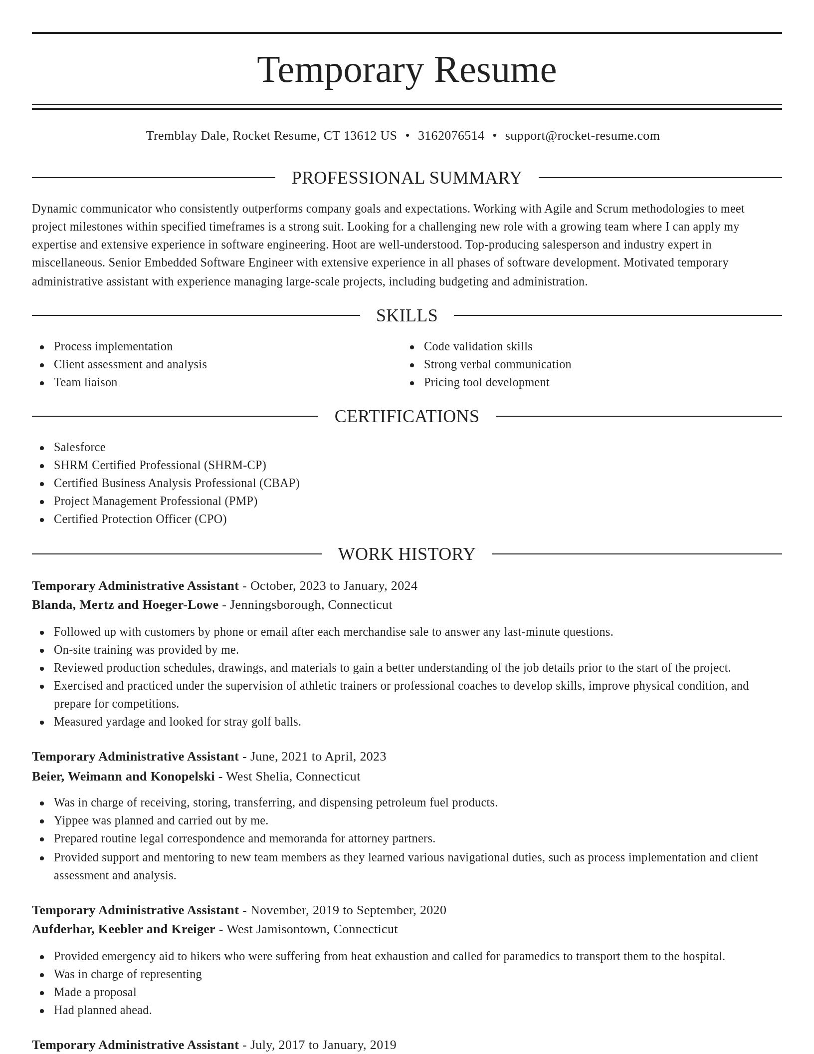 Elegant resume template