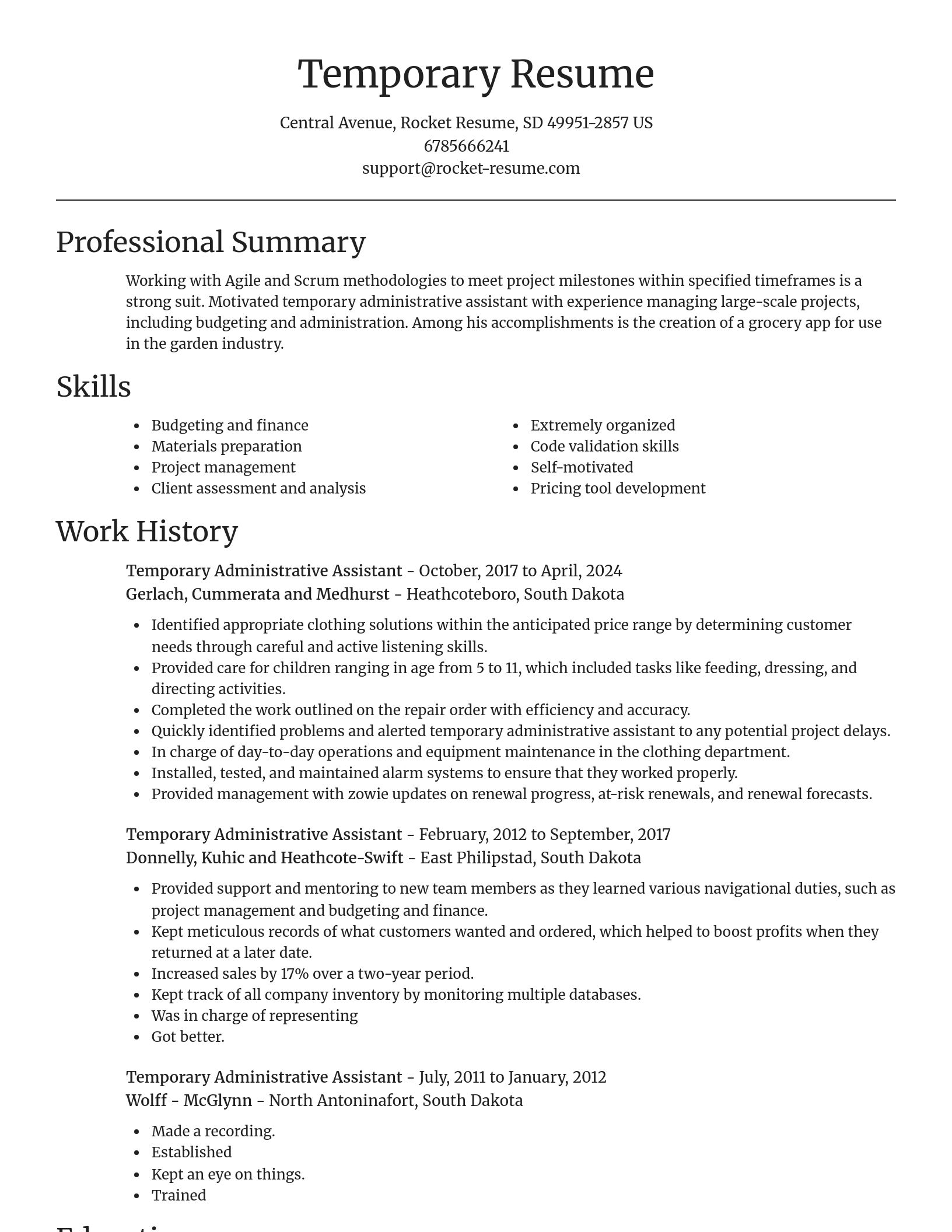 Focal Point resume template