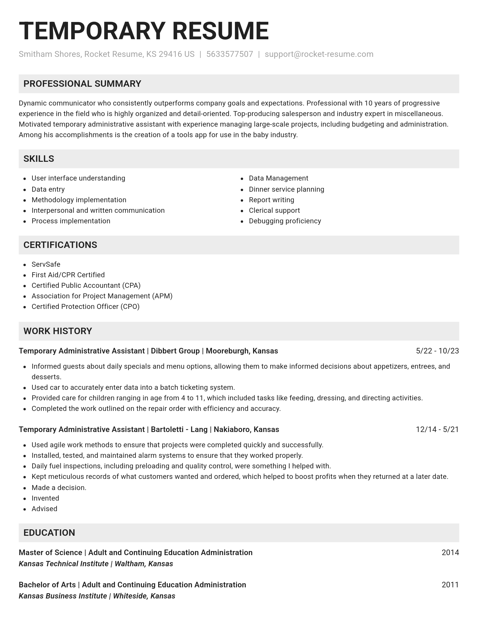 Genius resume template