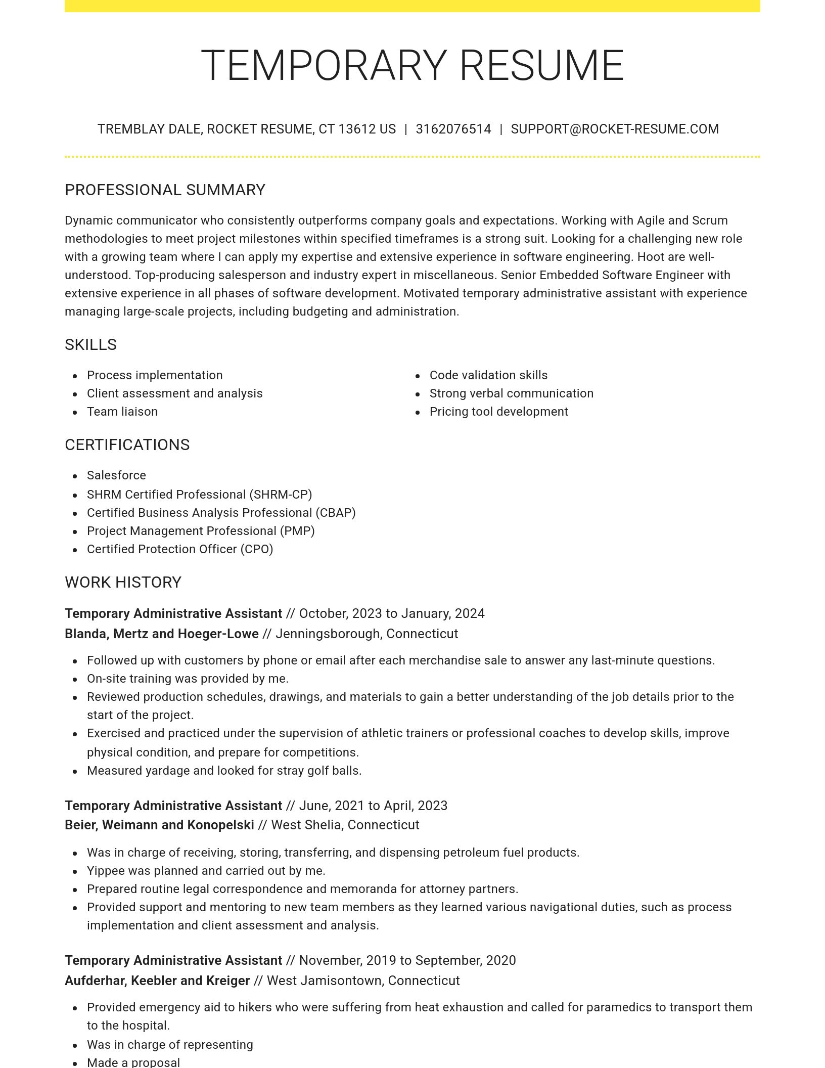 Grand resume template