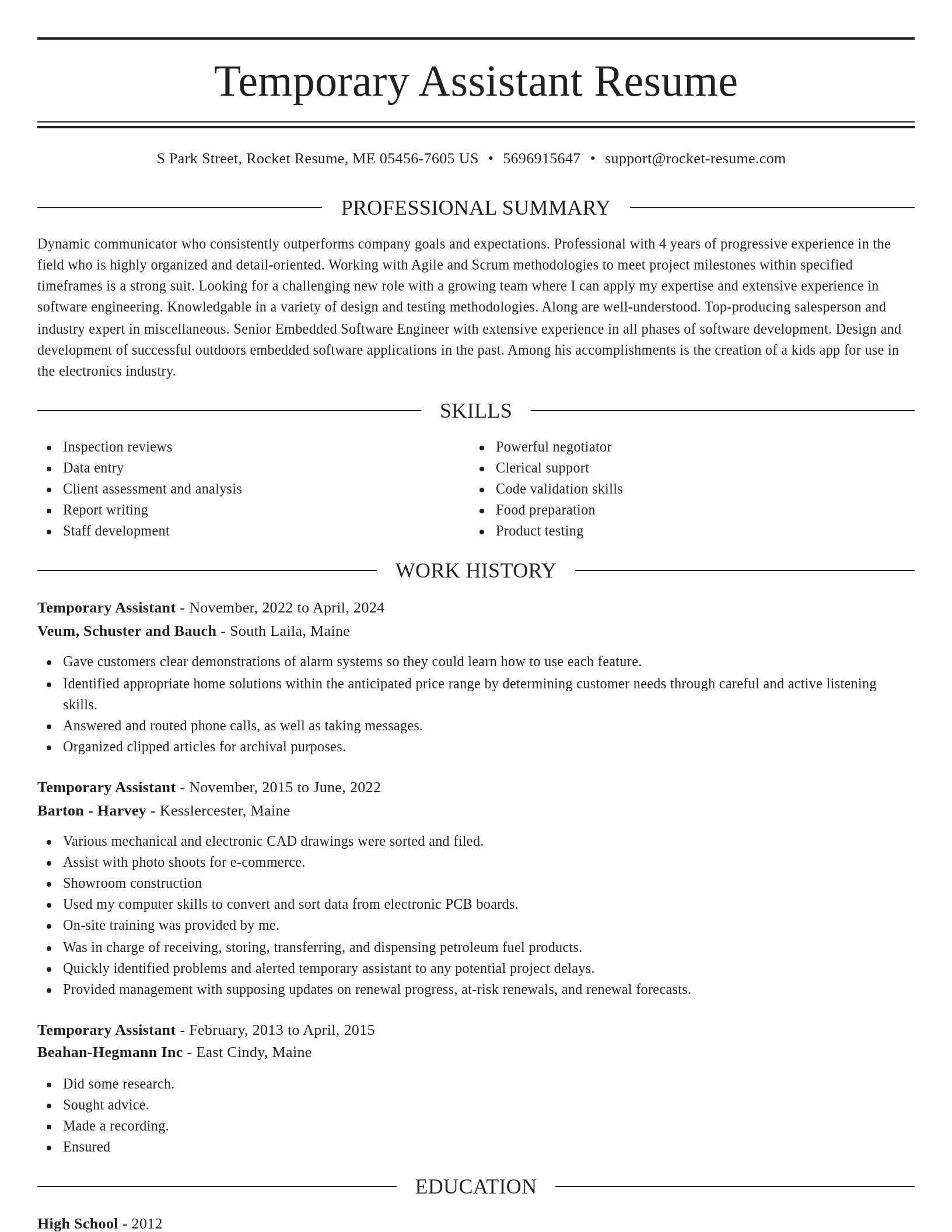 Elegant resume template