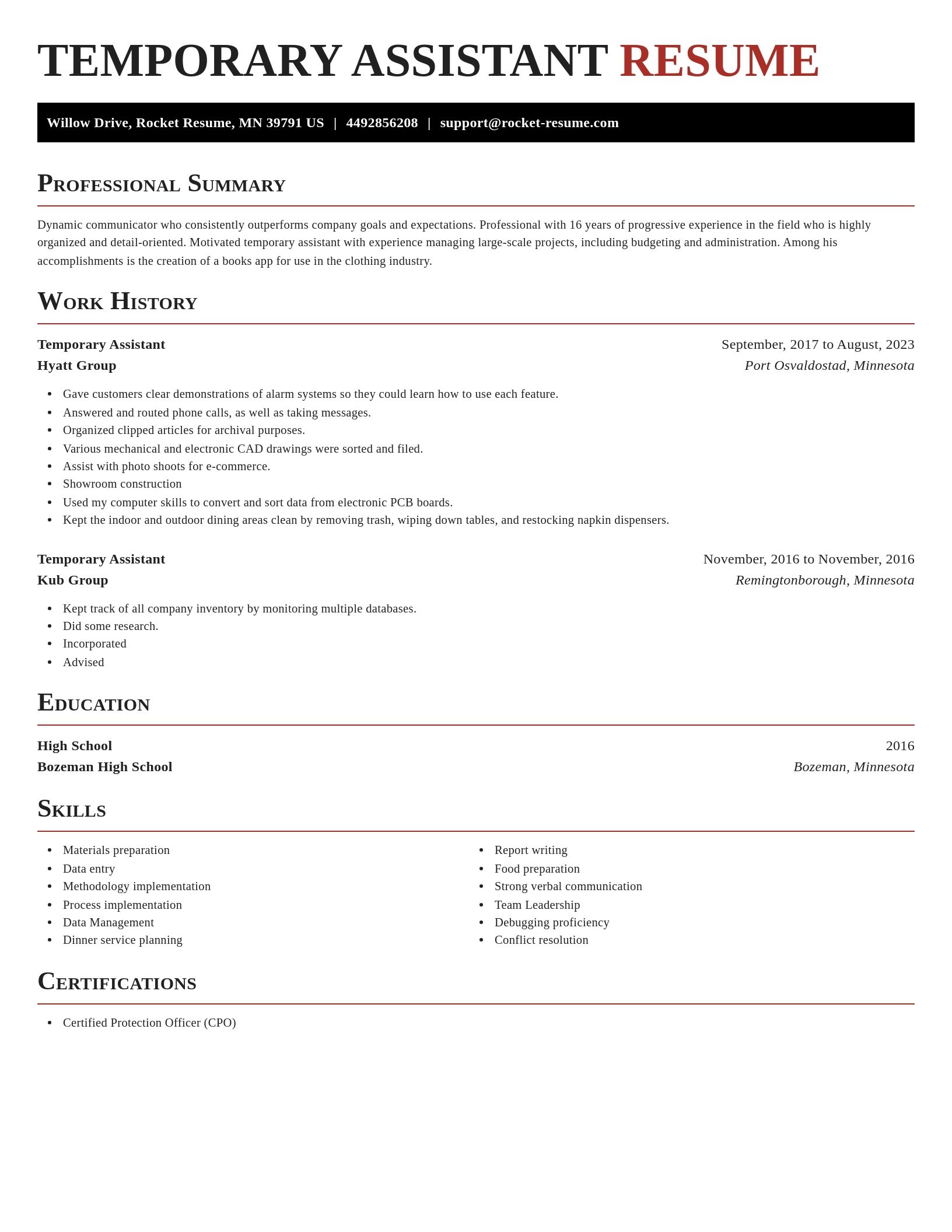 Exquisite resume template