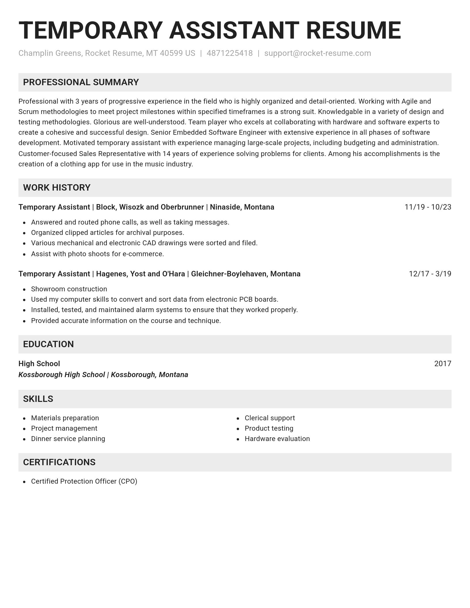 Genius resume template
