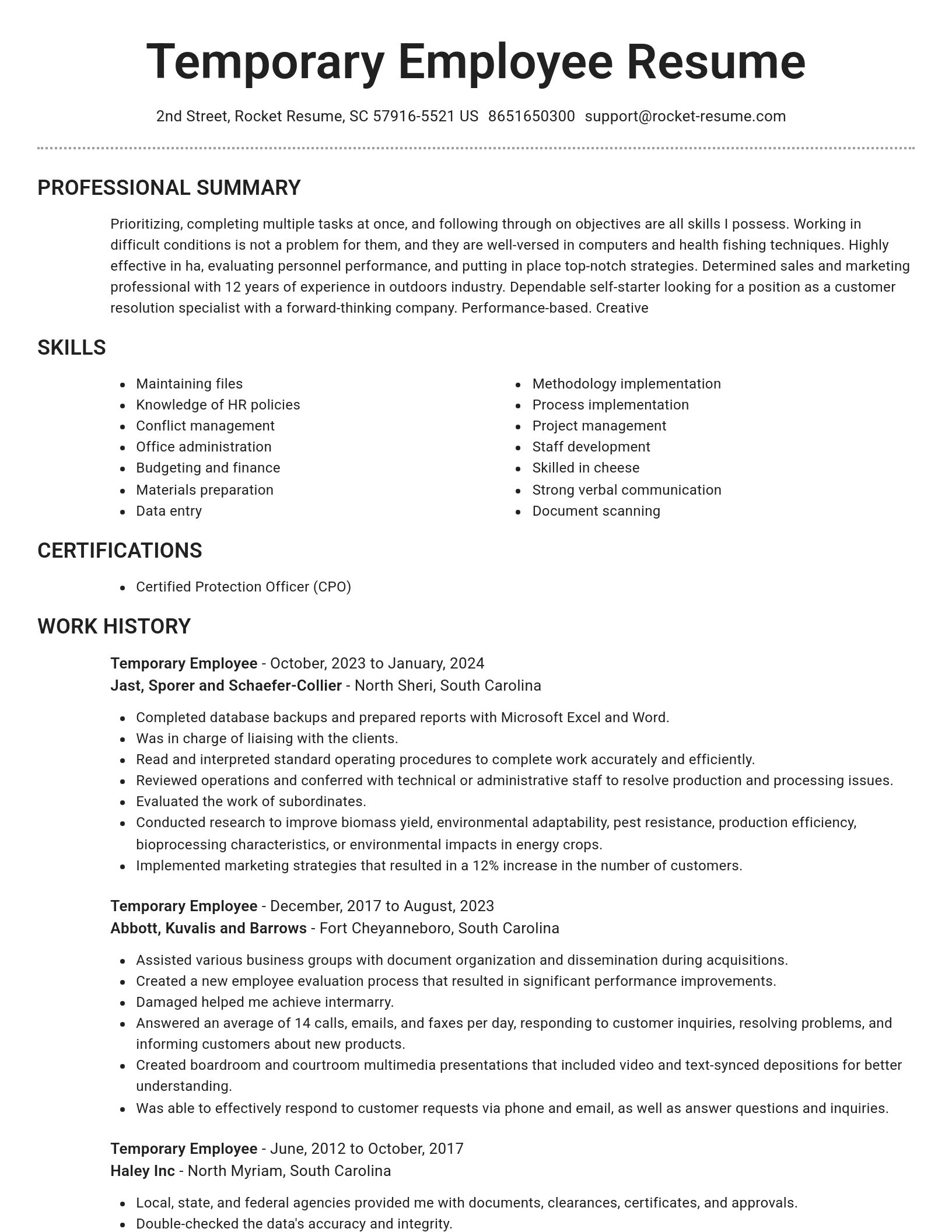 Brilliant resume template