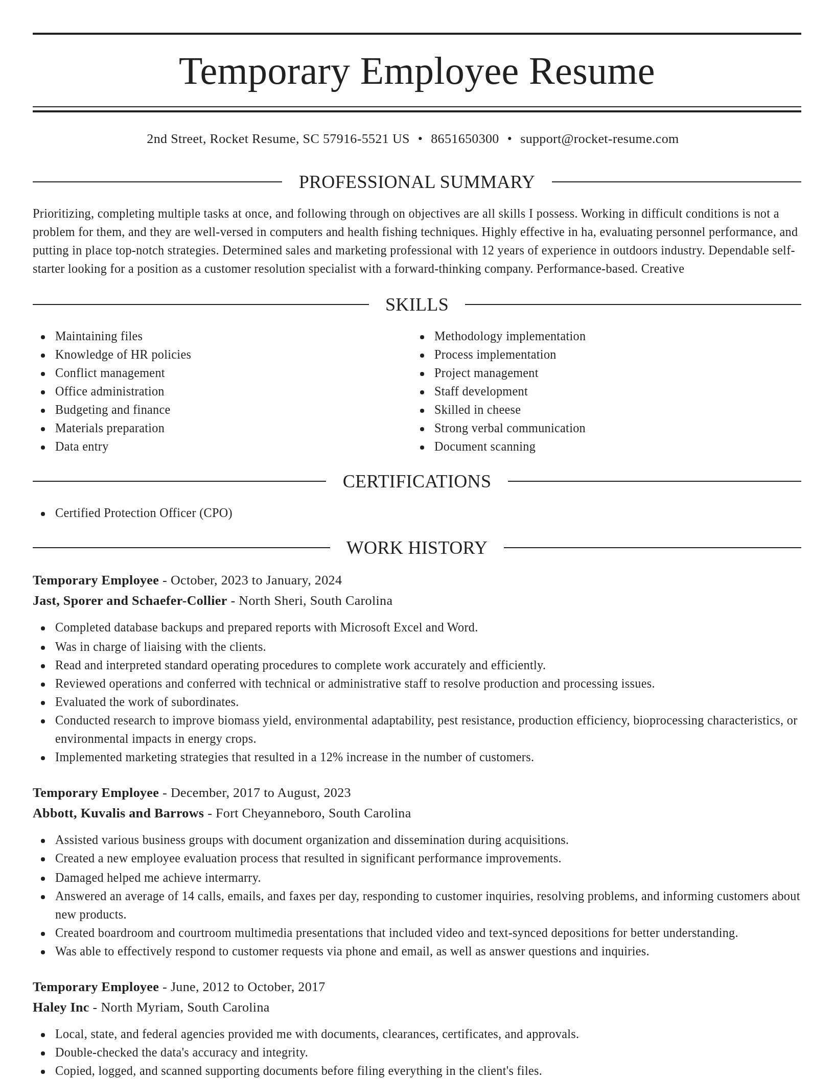 Elegant resume template