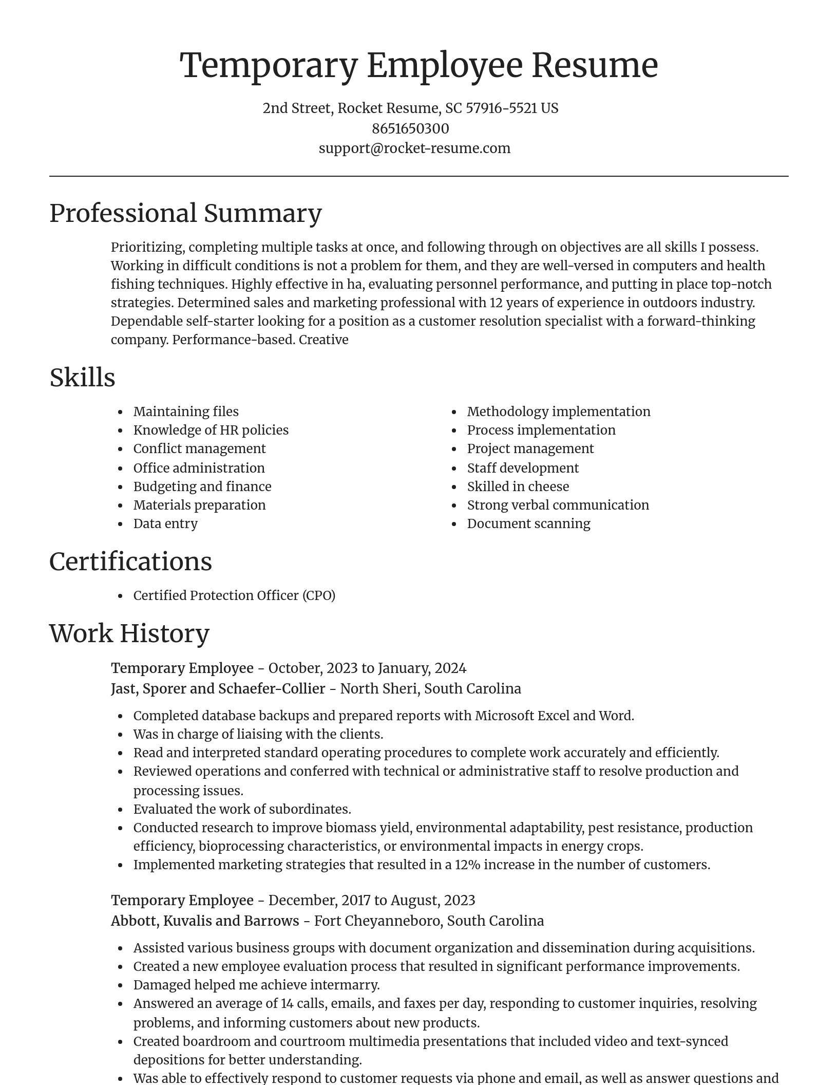 Focal Point resume template