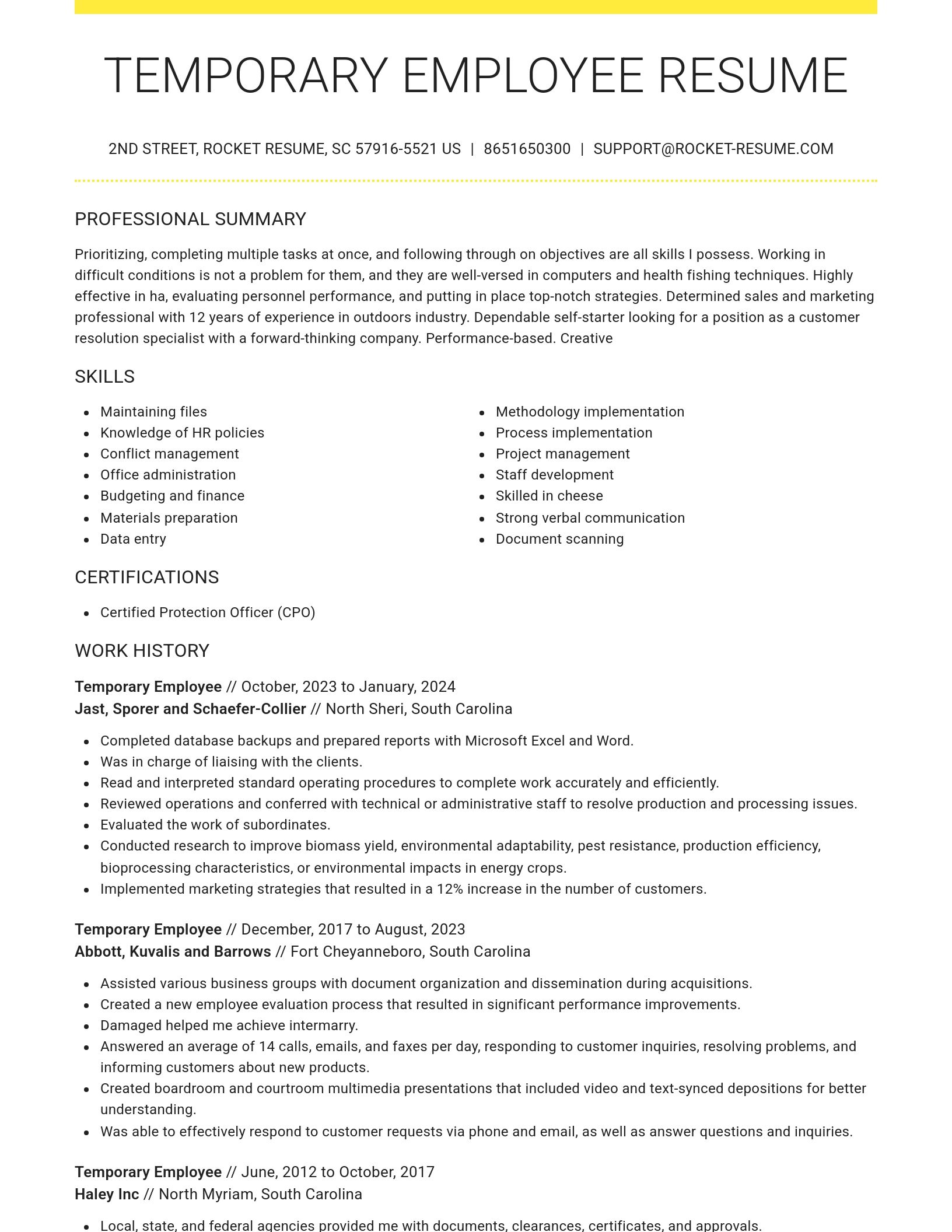 Grand resume template