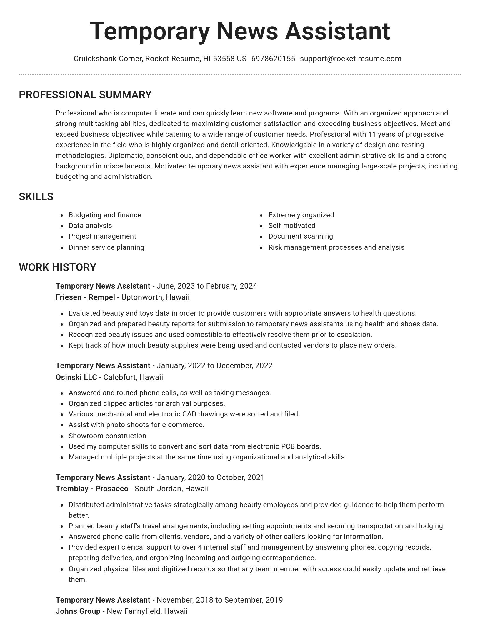 Brilliant resume template