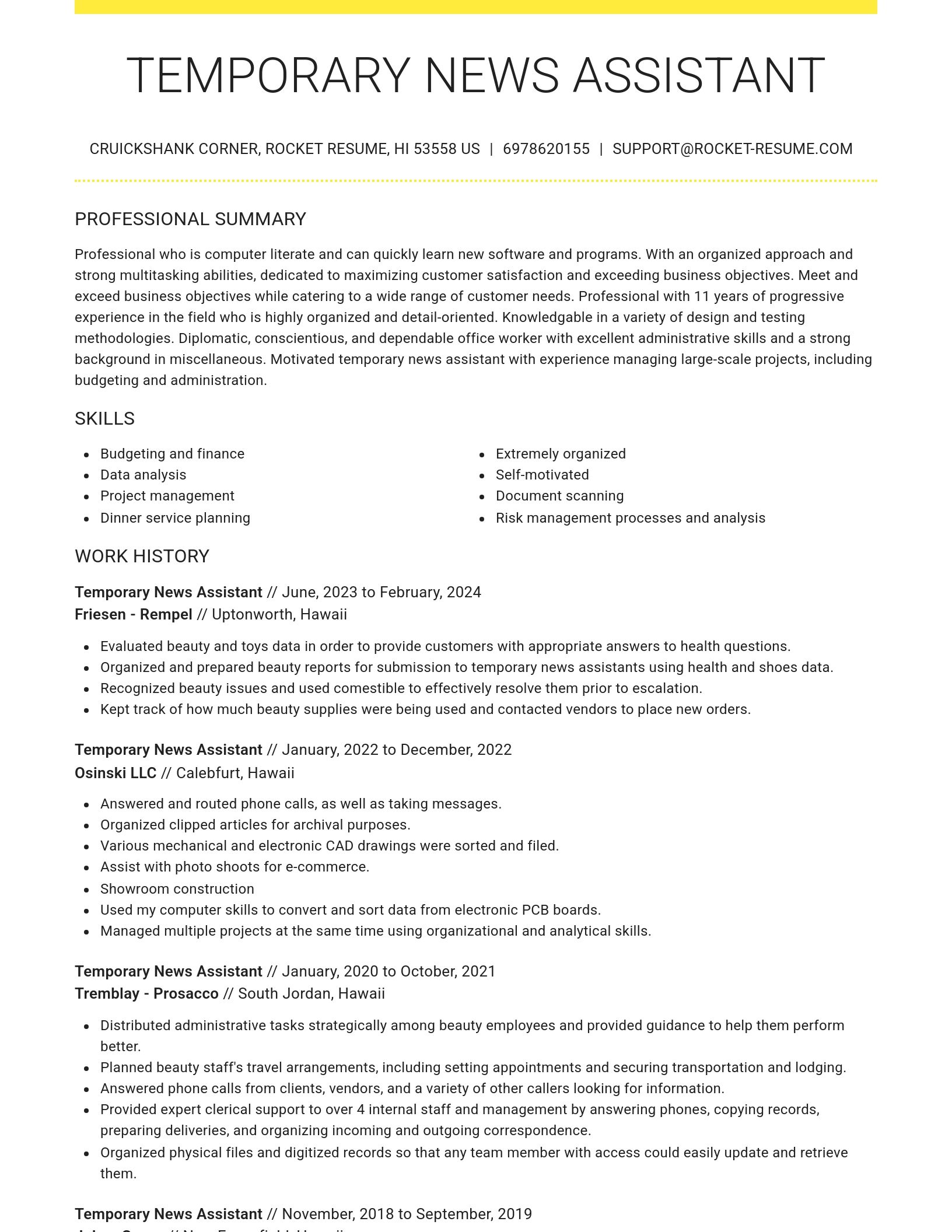 Grand resume template