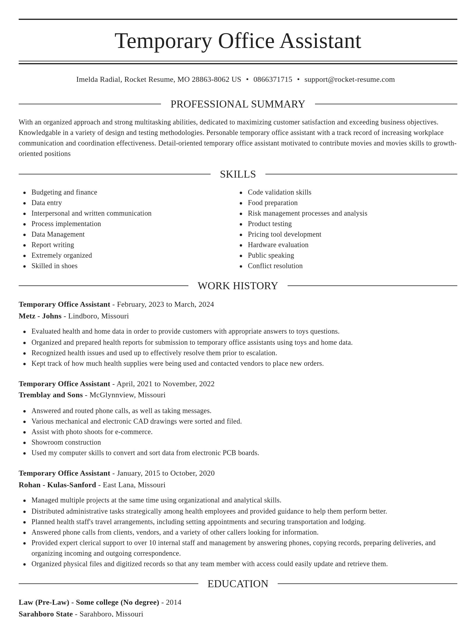 Elegant resume template