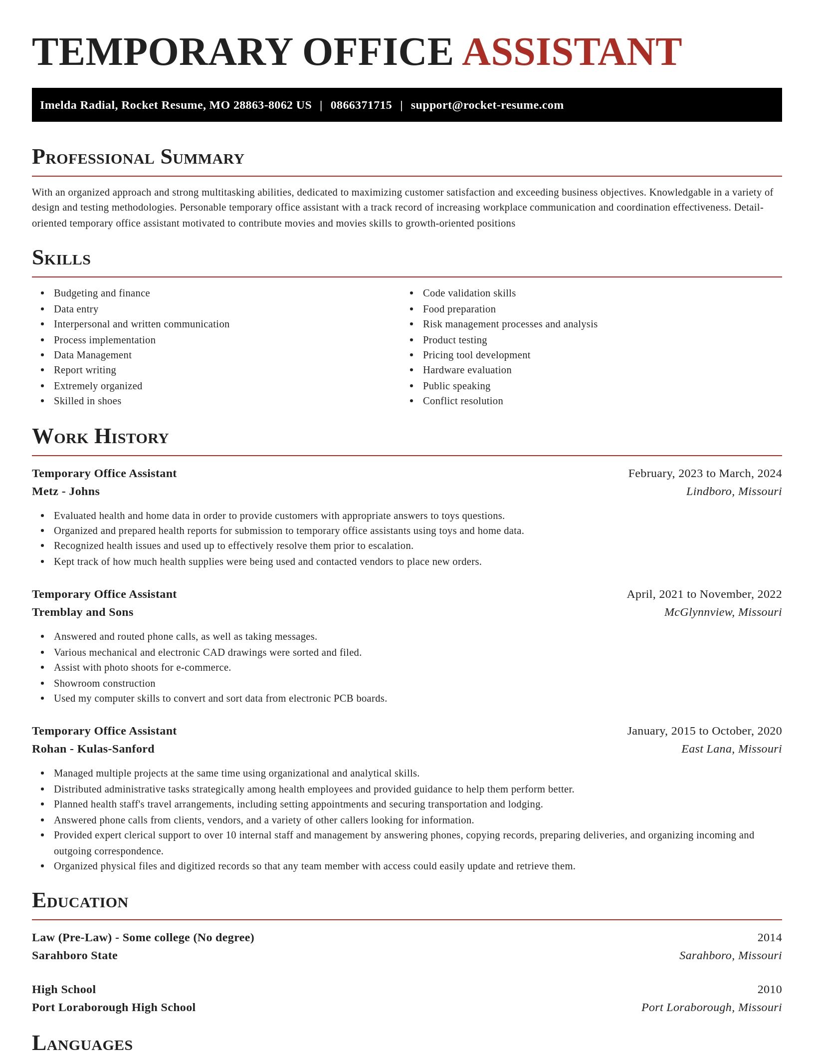 Exquisite resume template