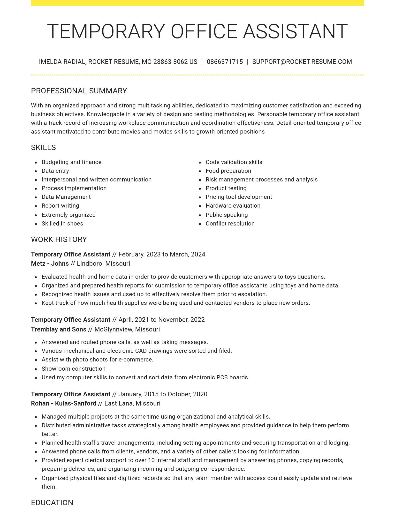 Grand resume template