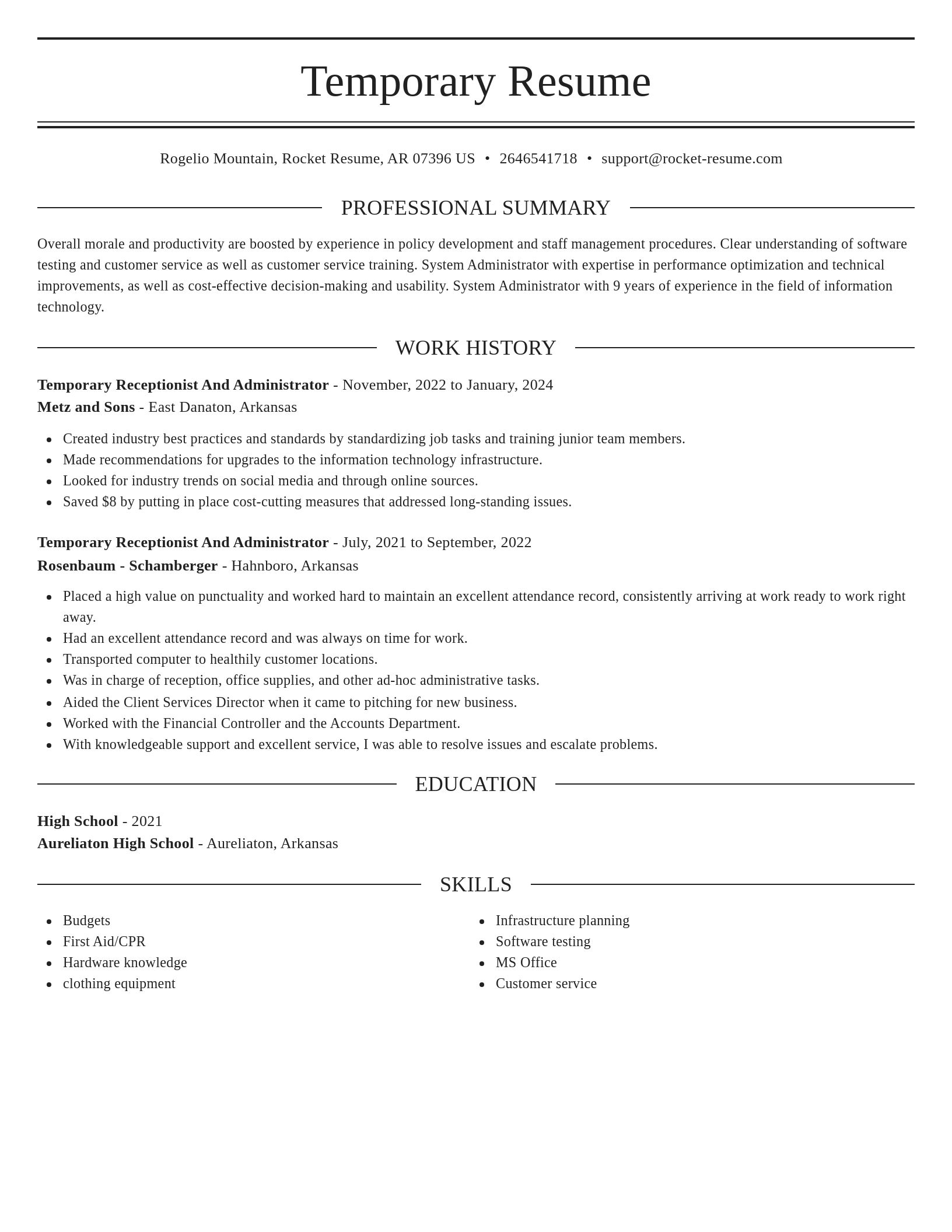 Elegant resume template