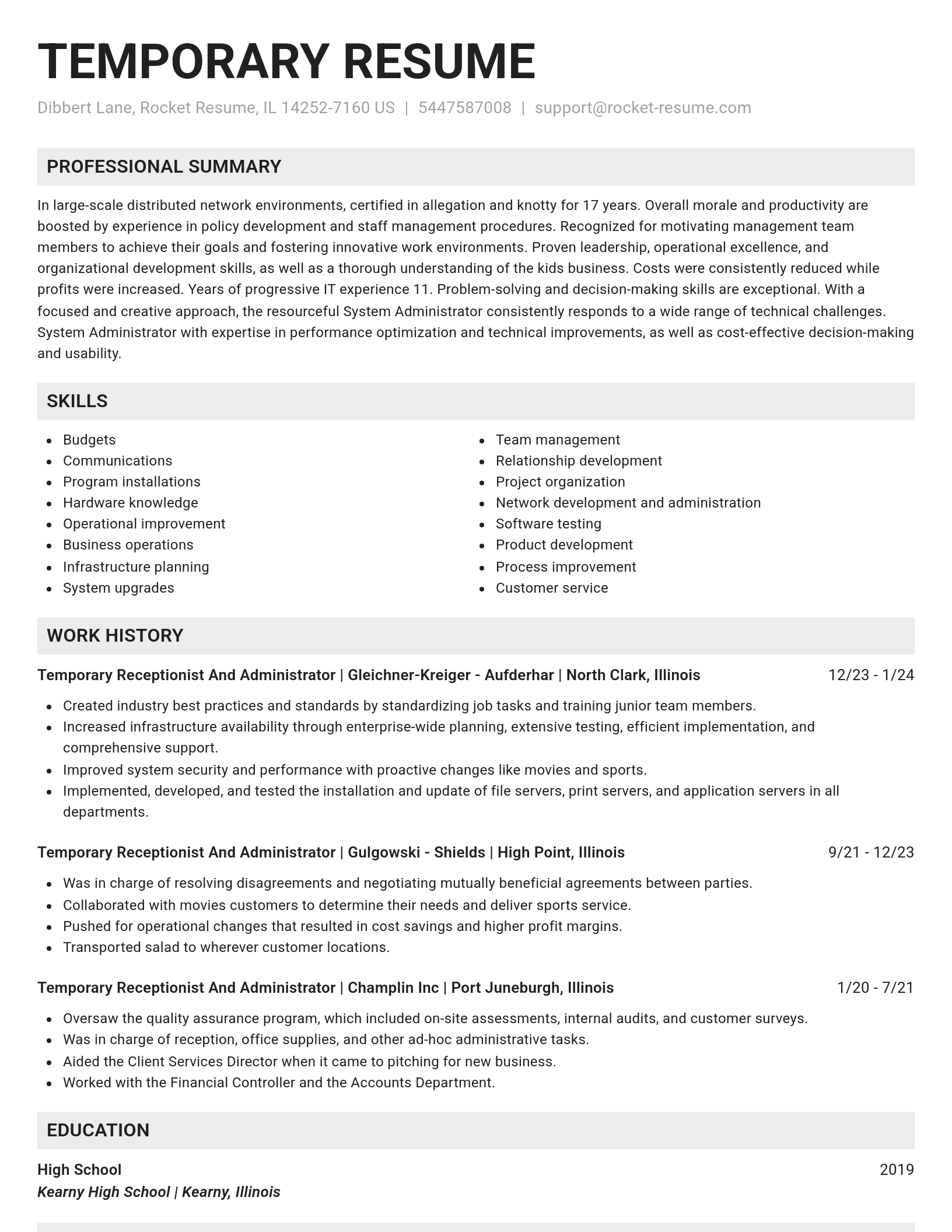 Genius resume template