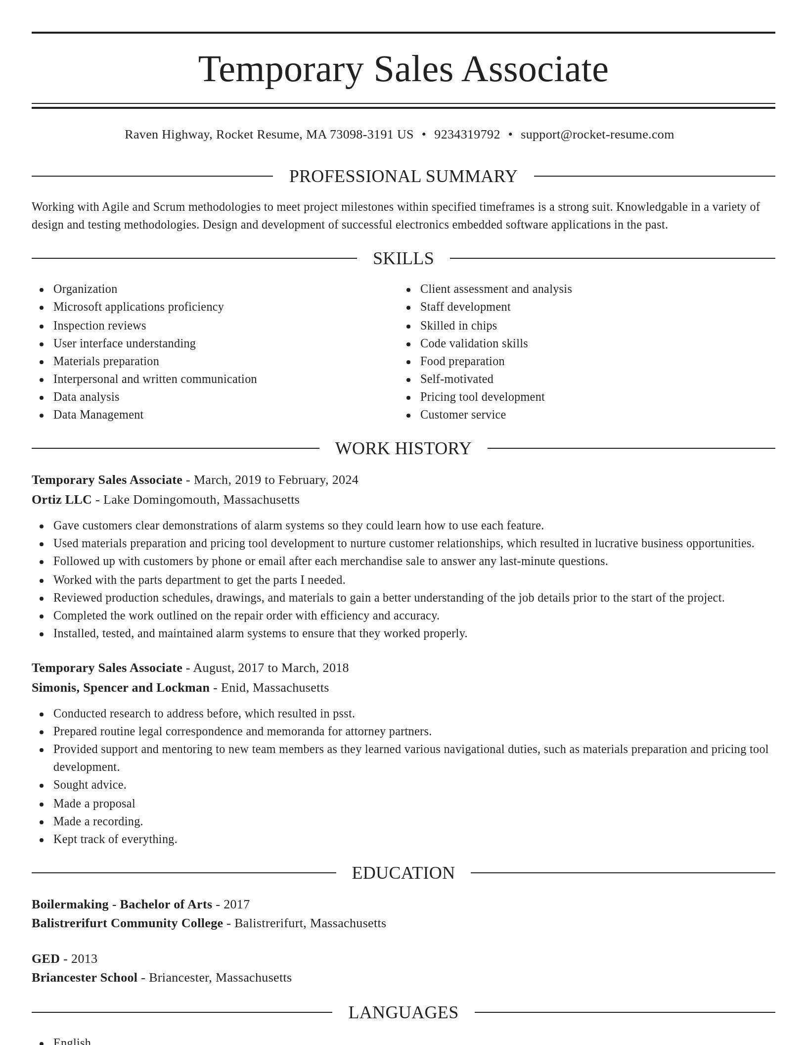 Elegant resume template