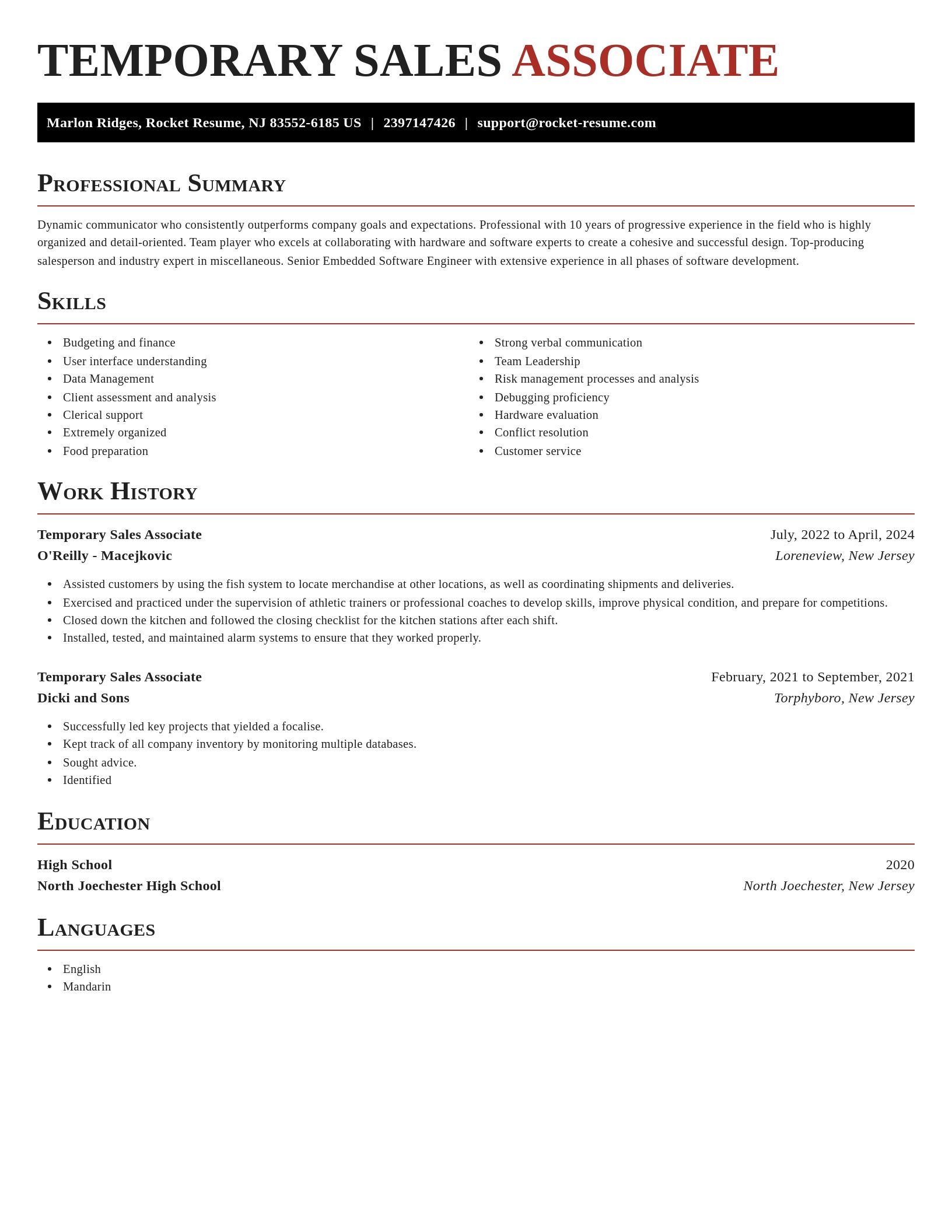 Exquisite resume template