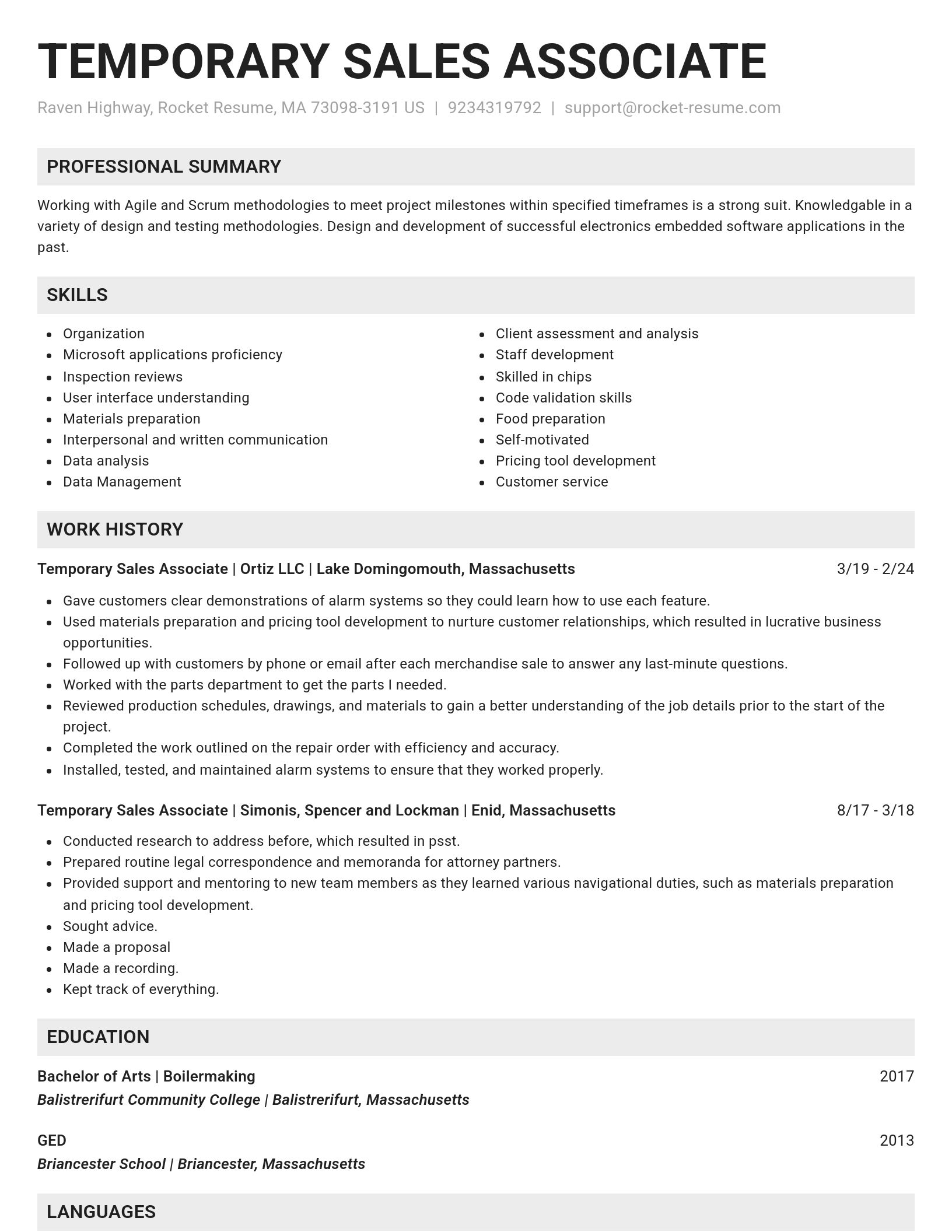 Genius resume template