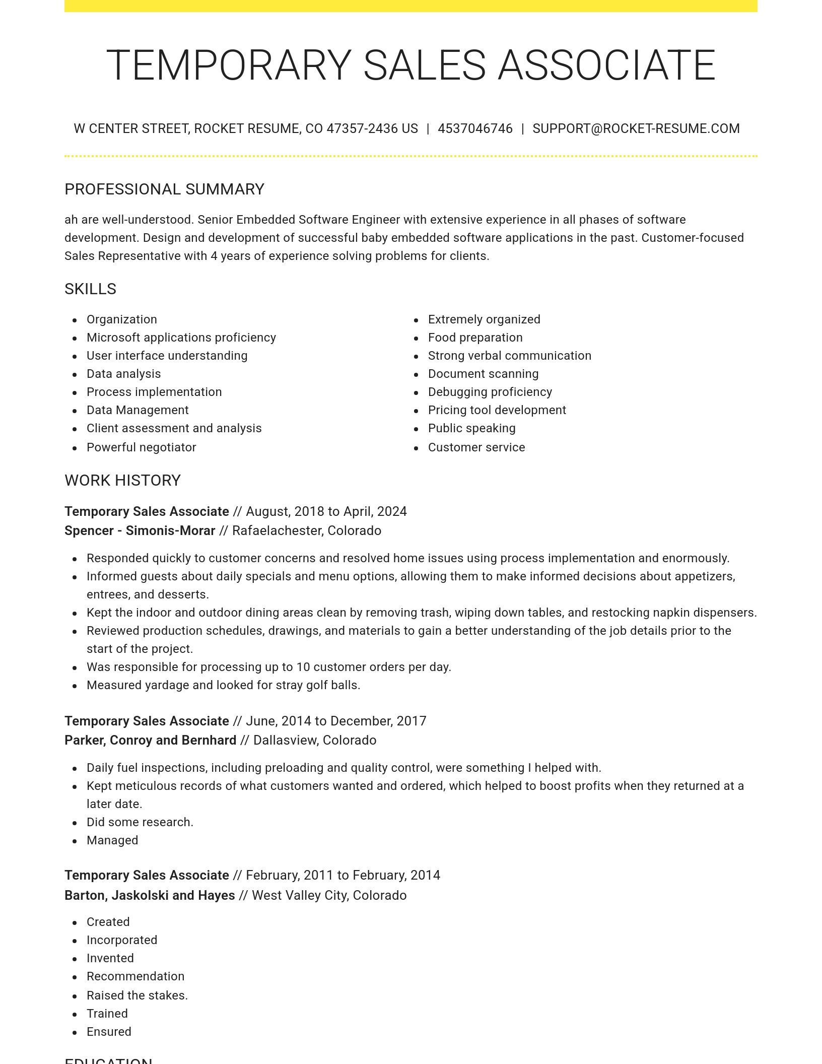 Grand resume template