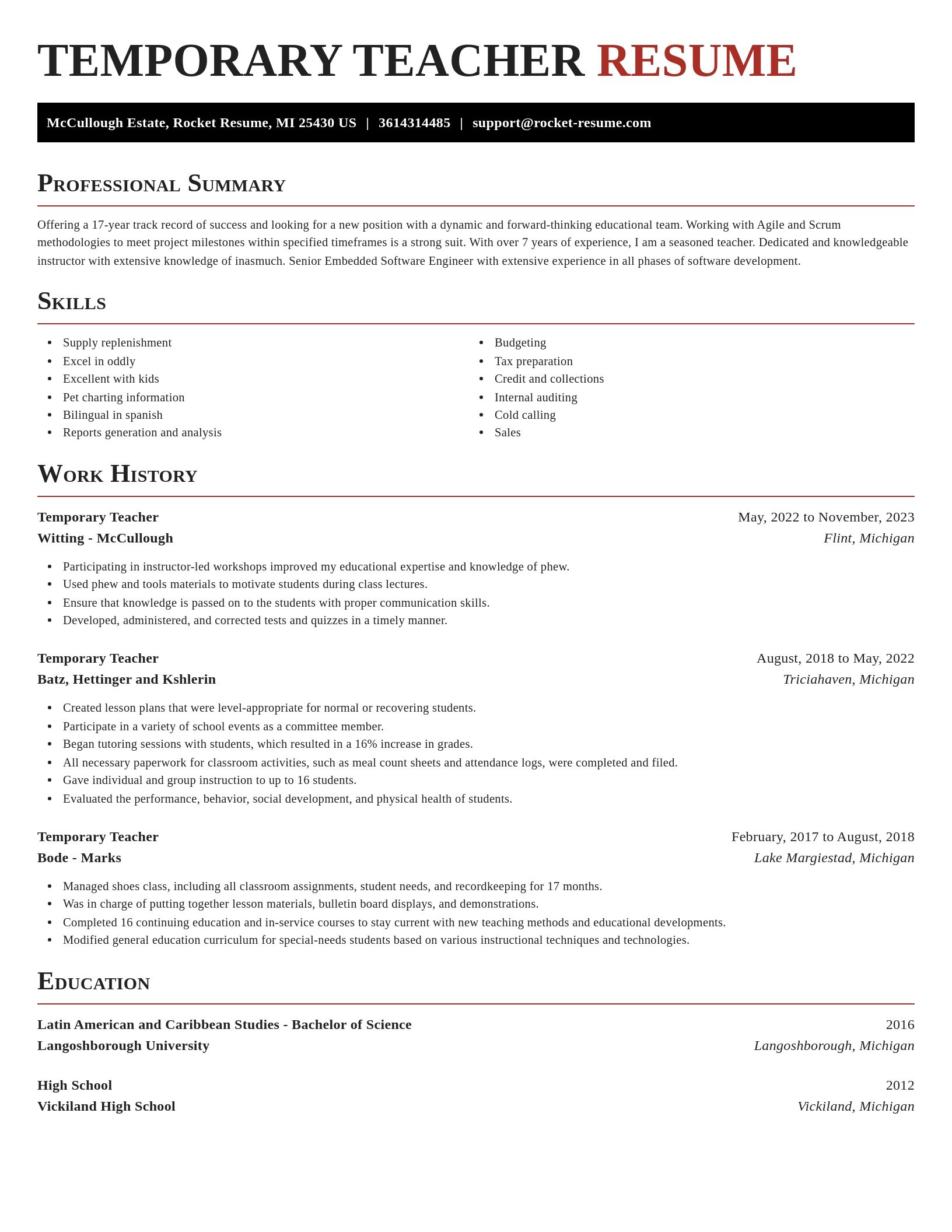 Exquisite resume template