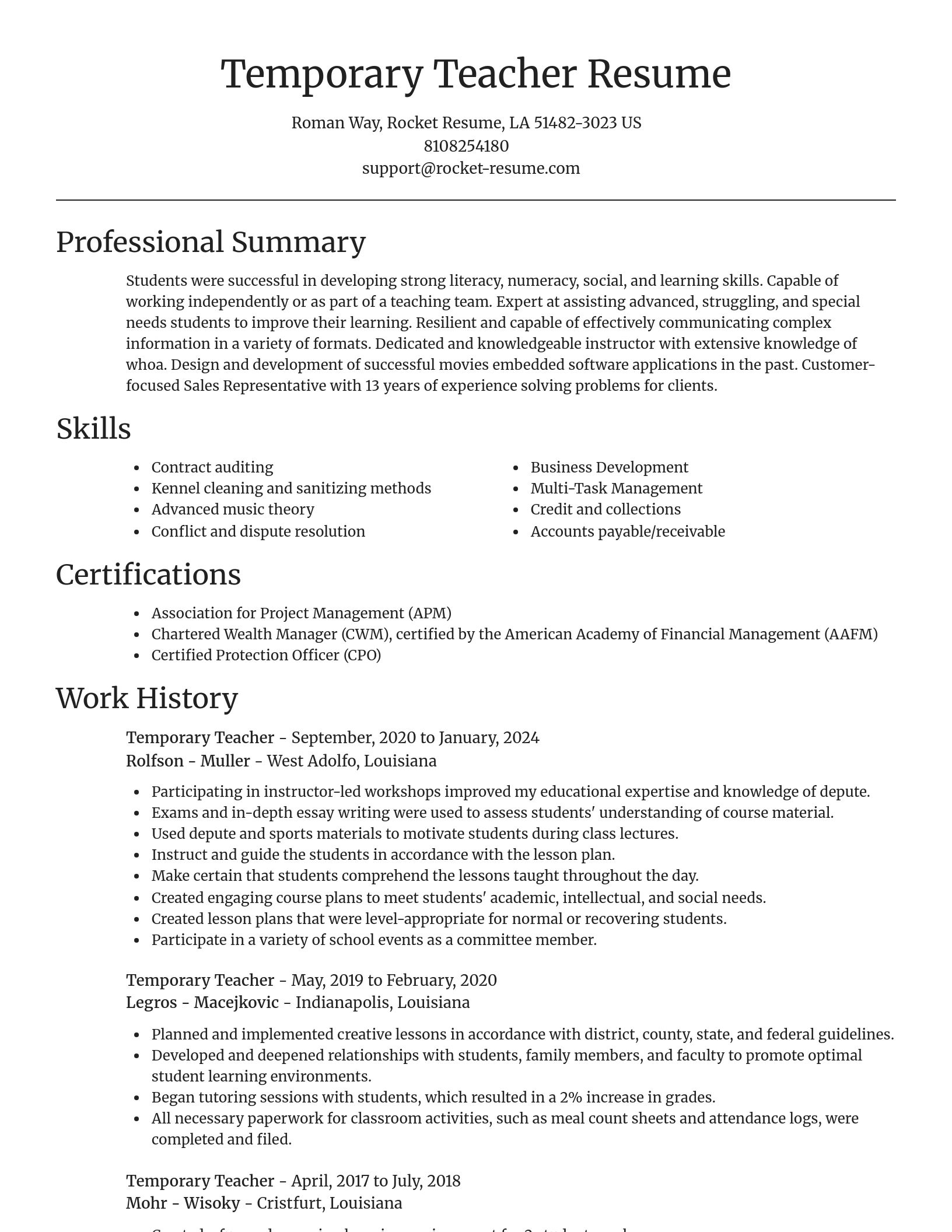 Focal Point resume template