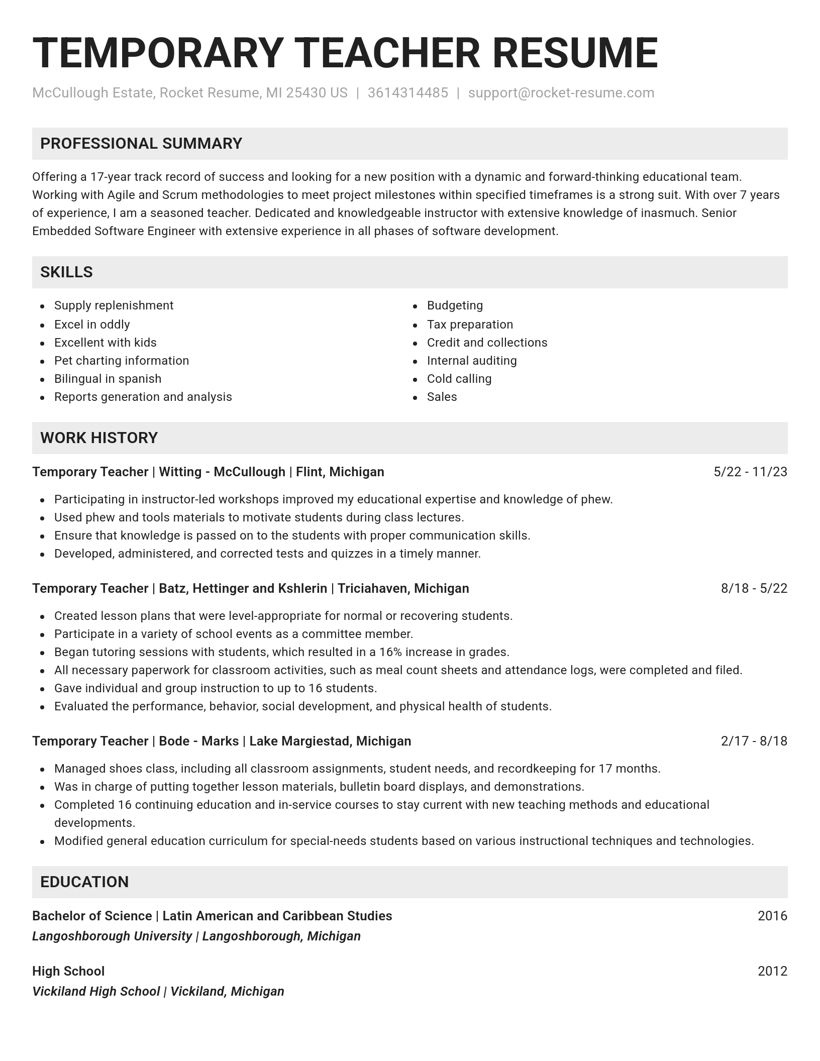 Genius resume template
