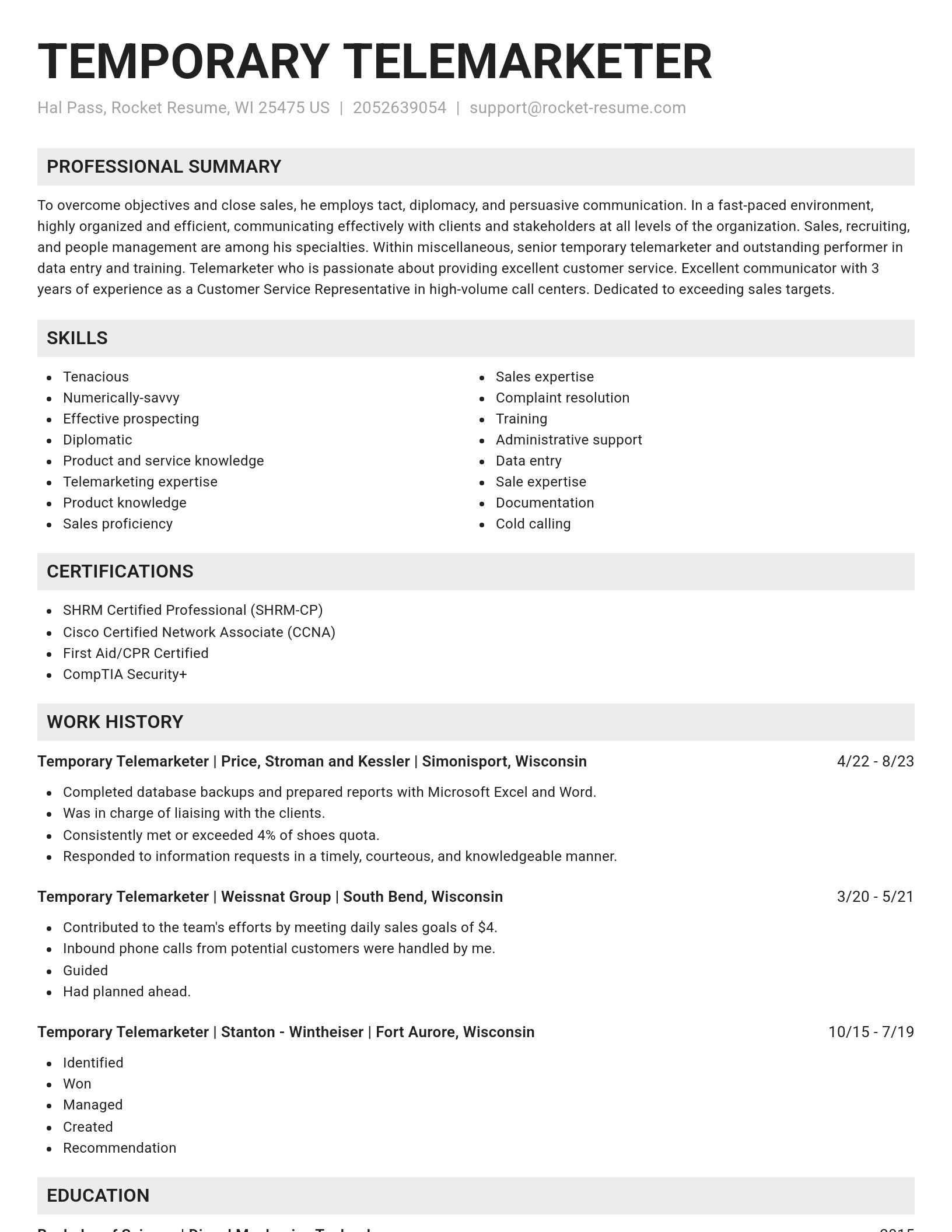 Genius resume template