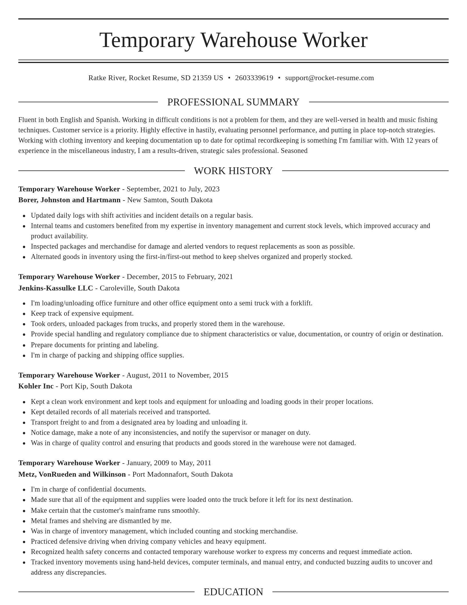 Elegant resume template