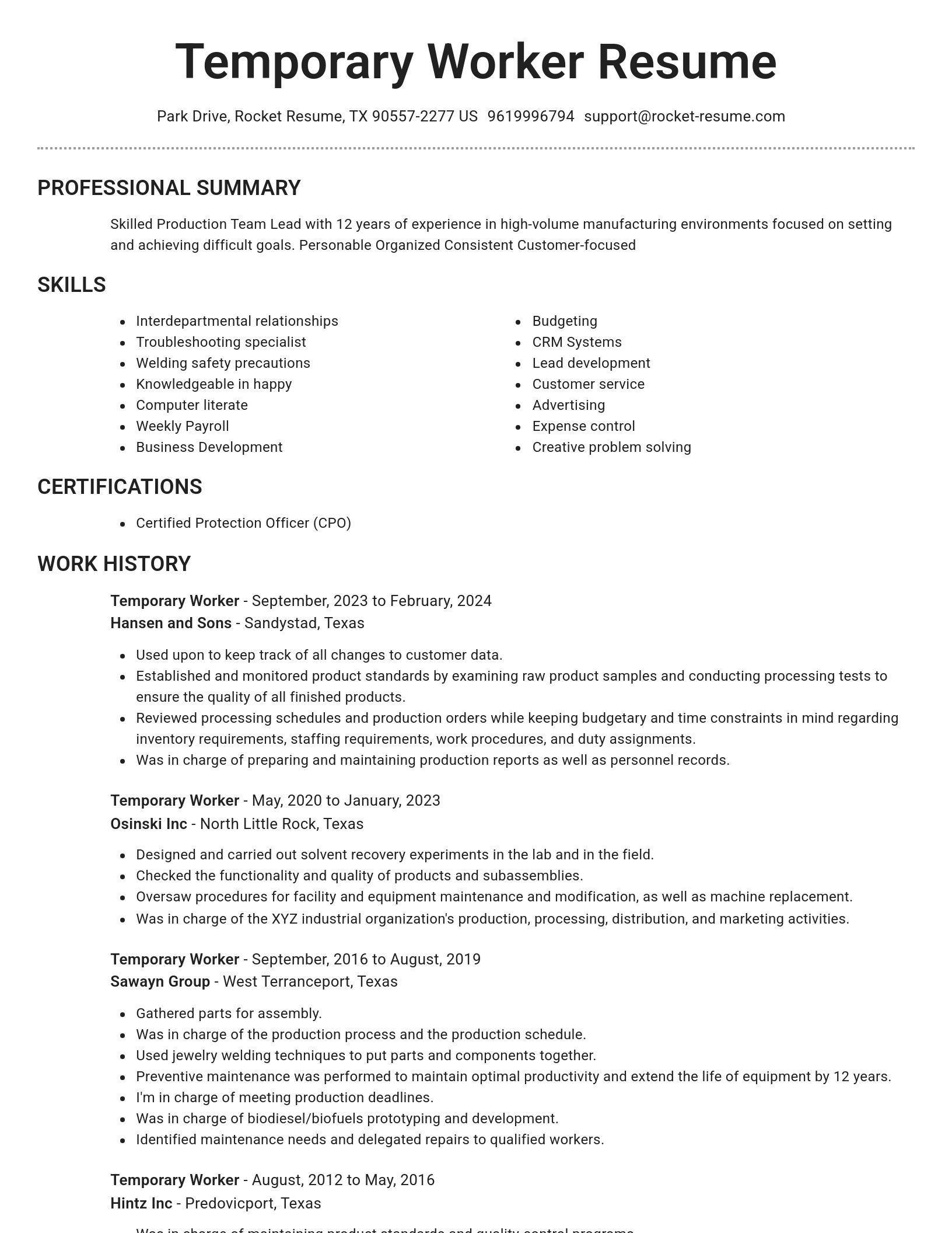 Brilliant resume template