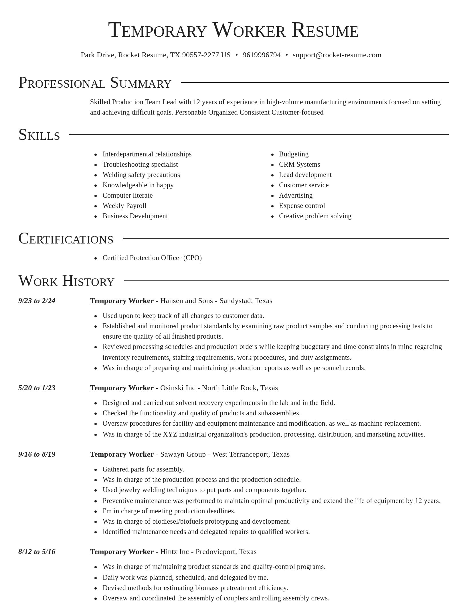 Director resume template